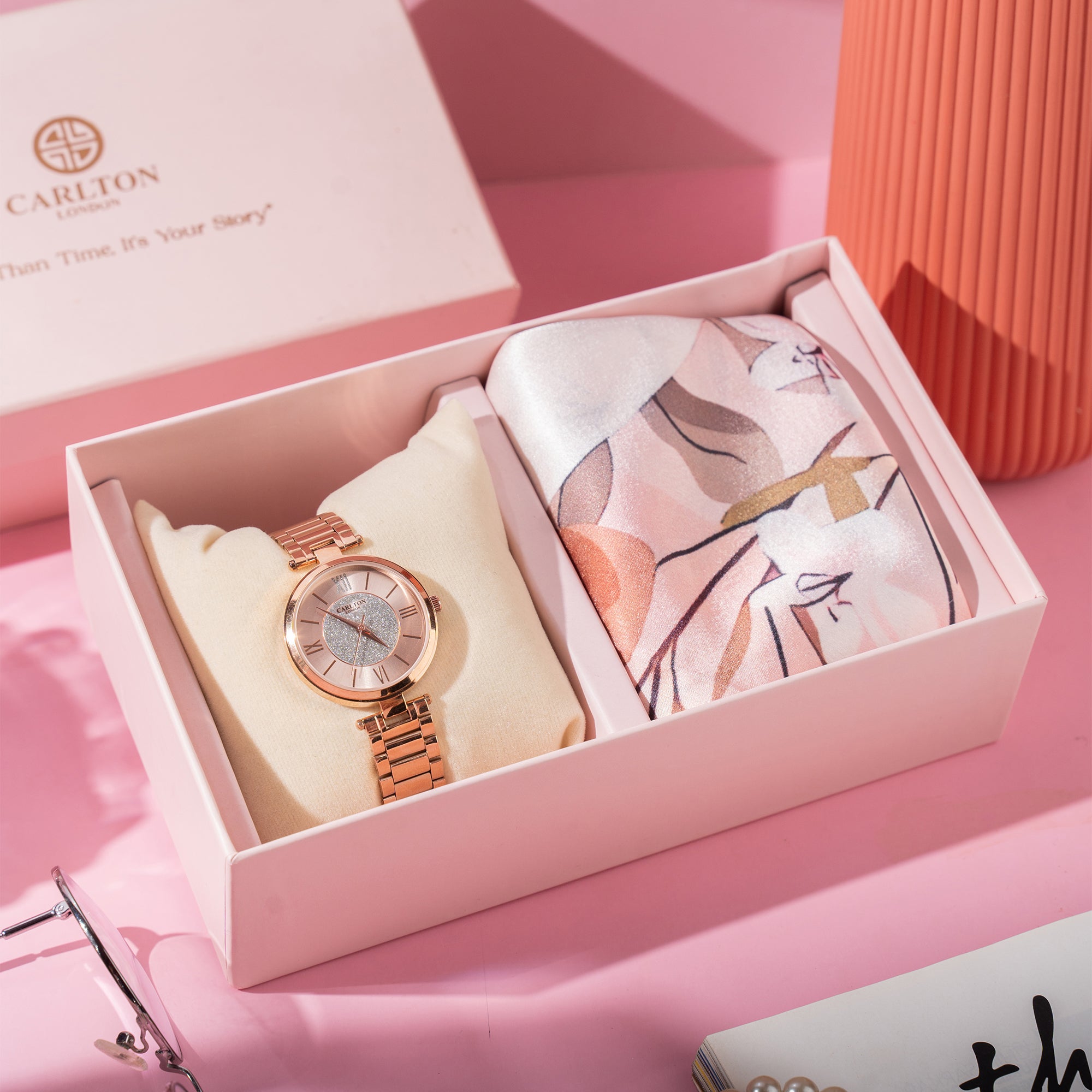 Women Gift Set 2 Sabrina Watch + Scarf - CLPLG043