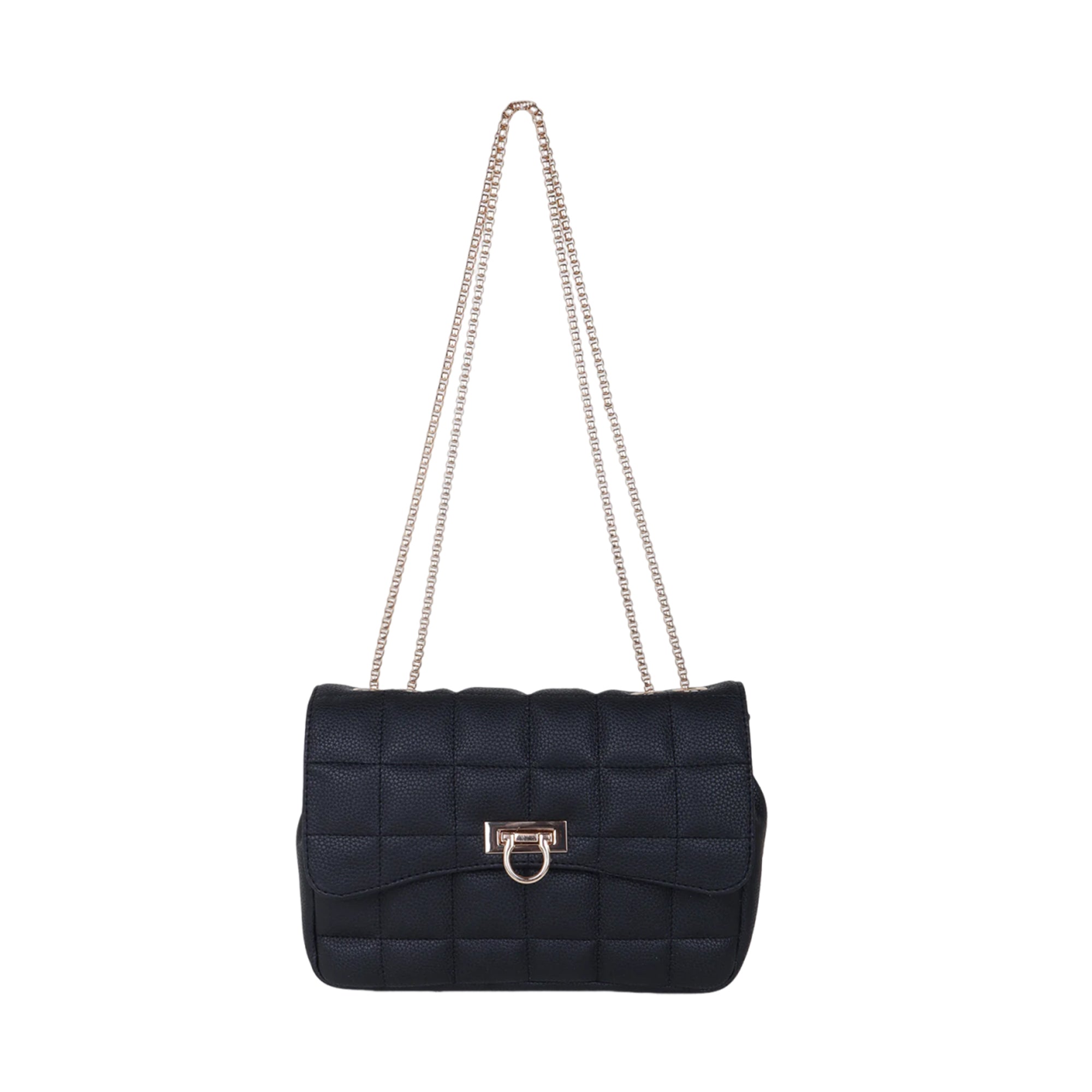 Carlton London Black Quilted Sling Bag