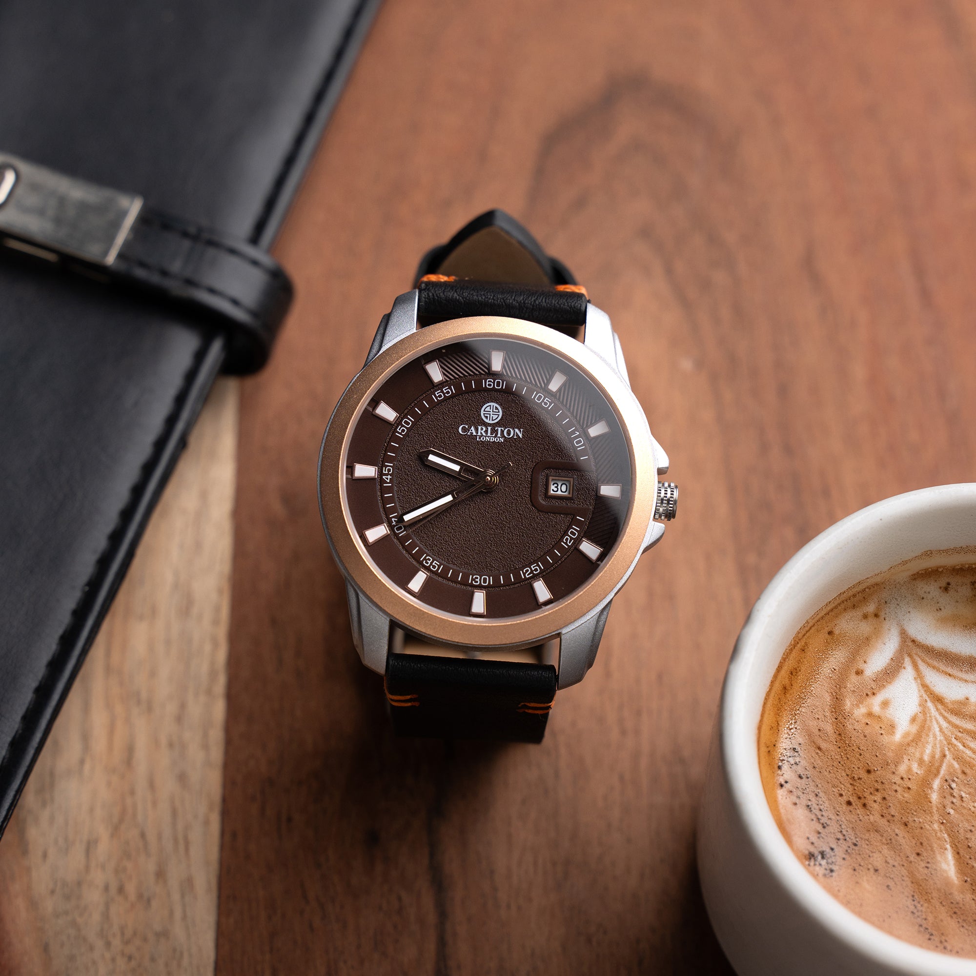Duke Men Brown Leather Analog Watch