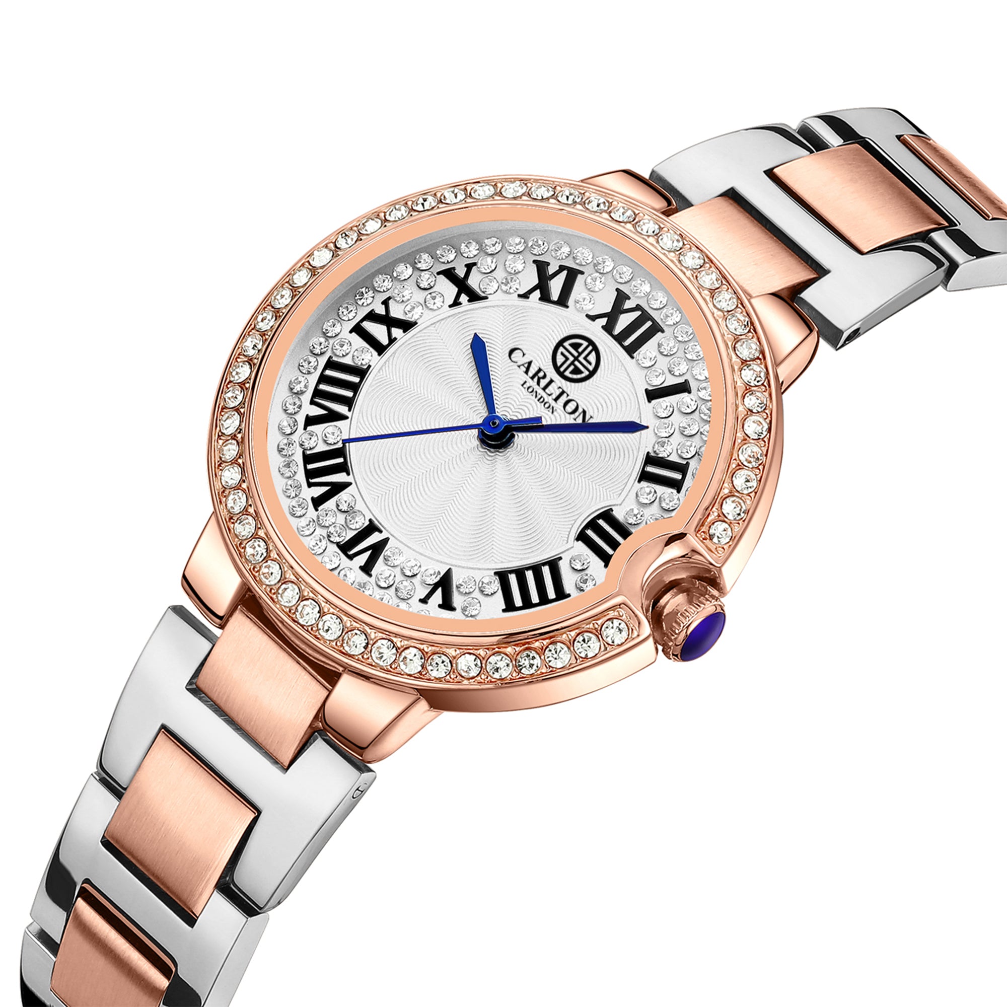 Charlotte : White/ Dual Tone Stainless Steel Women Analog Watch