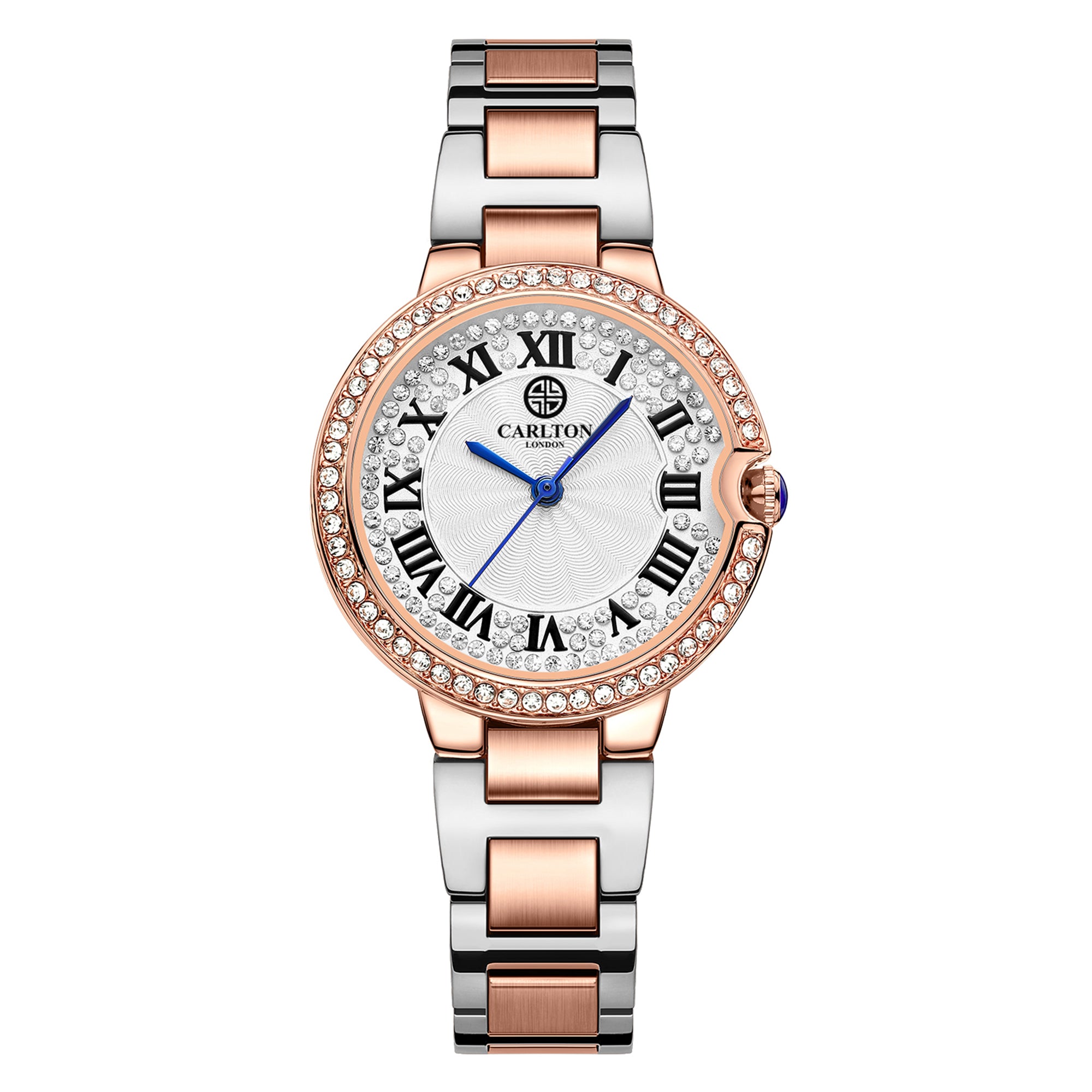 Charlotte : White/ Dual Tone Stainless Steel Women Analog Watch