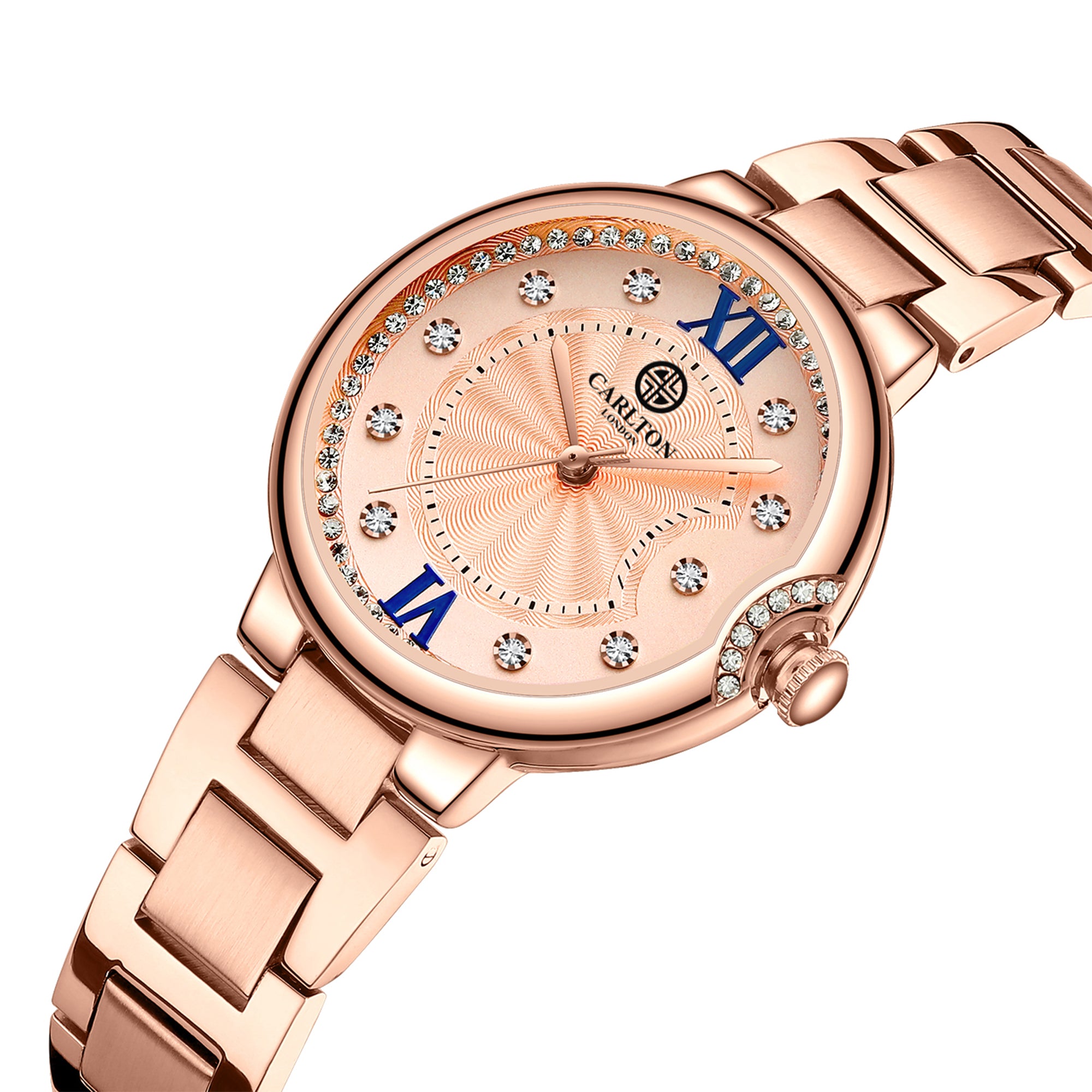Charlotte : Rose Gold Stainless Steel Women Analog Watch