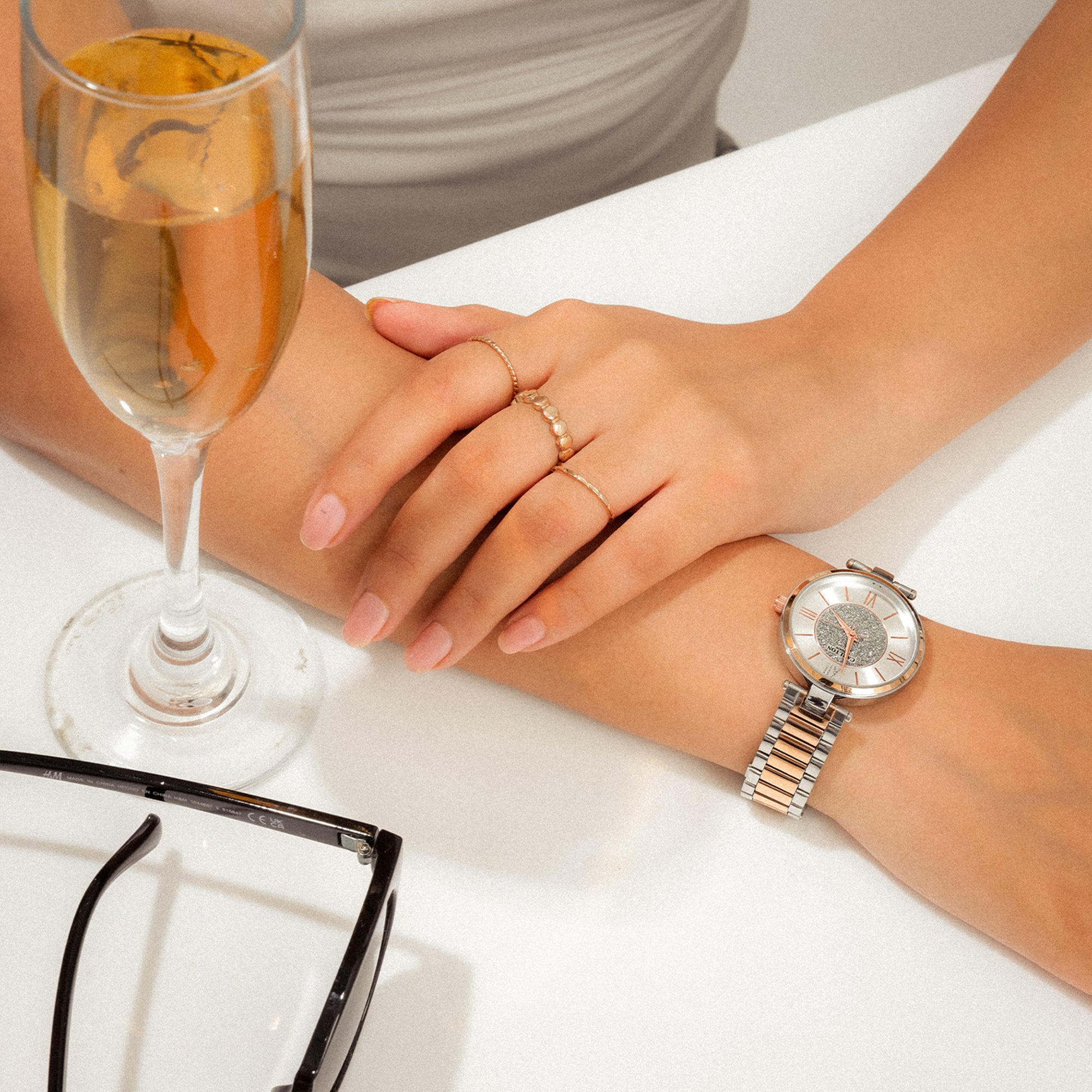 Sabrina: Women's Gold/Silver Analog Watch - CLTTSRGS