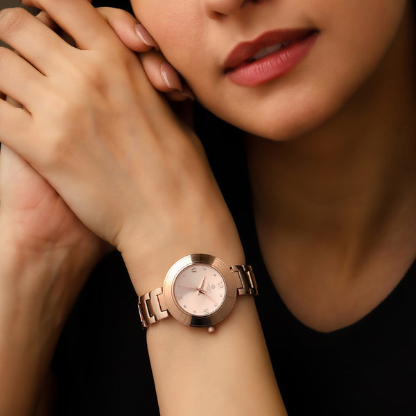 Carlton London Women Juliette Rose Gold Analog Watch - CLW-JT-RSG