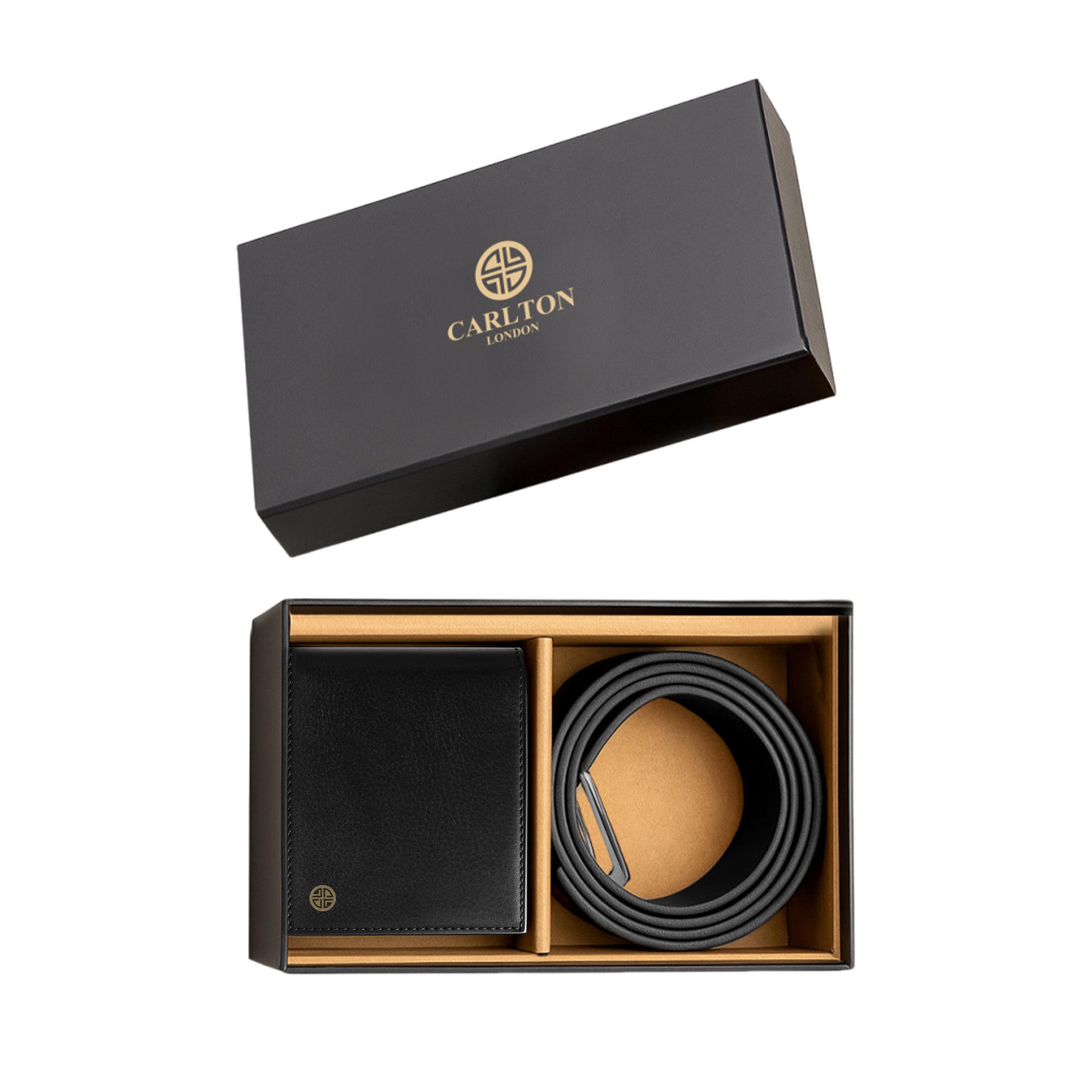 Carlton London Men Belt & Wallet Combo (Black)