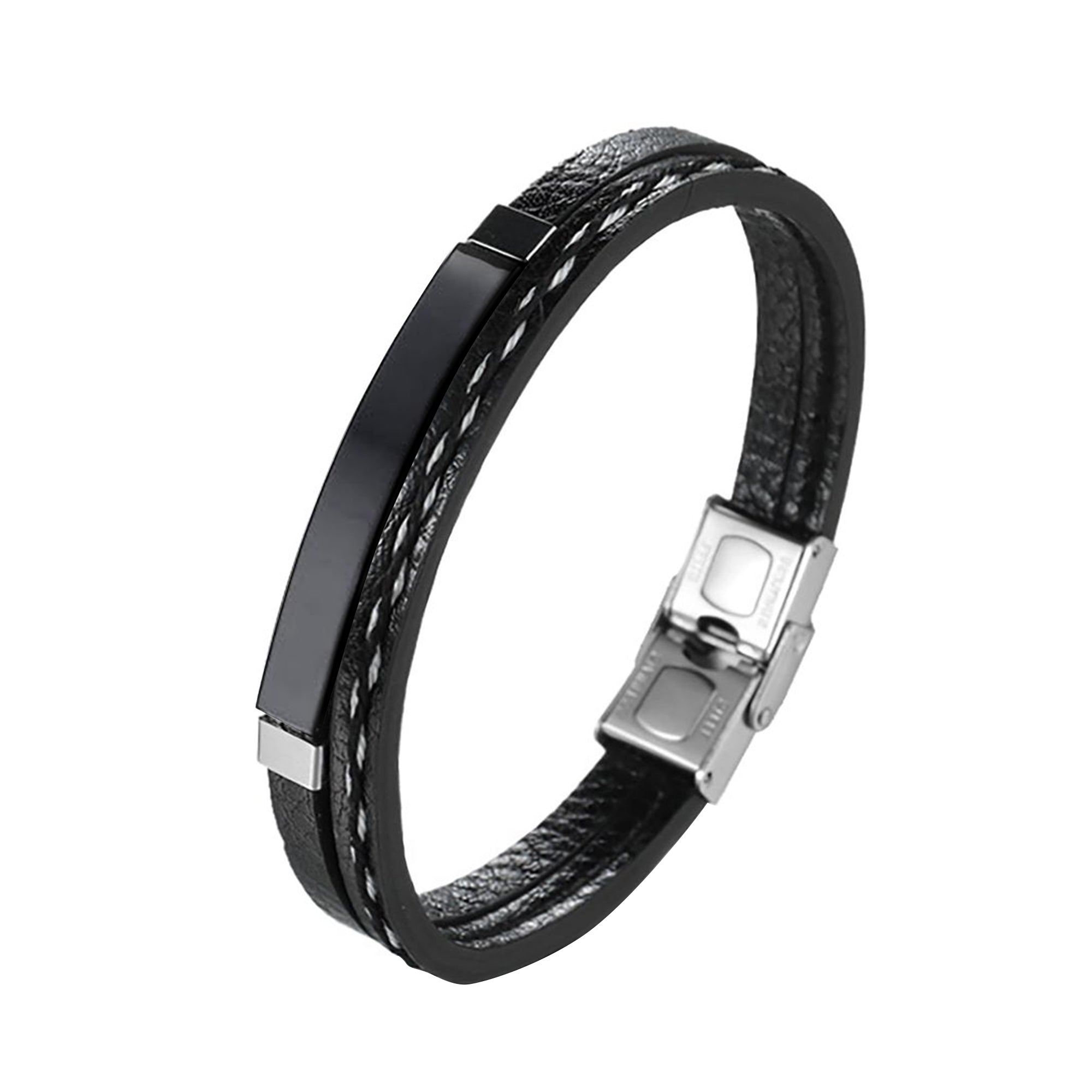 Carlton London | The Nomad Leather Men's Bracelet