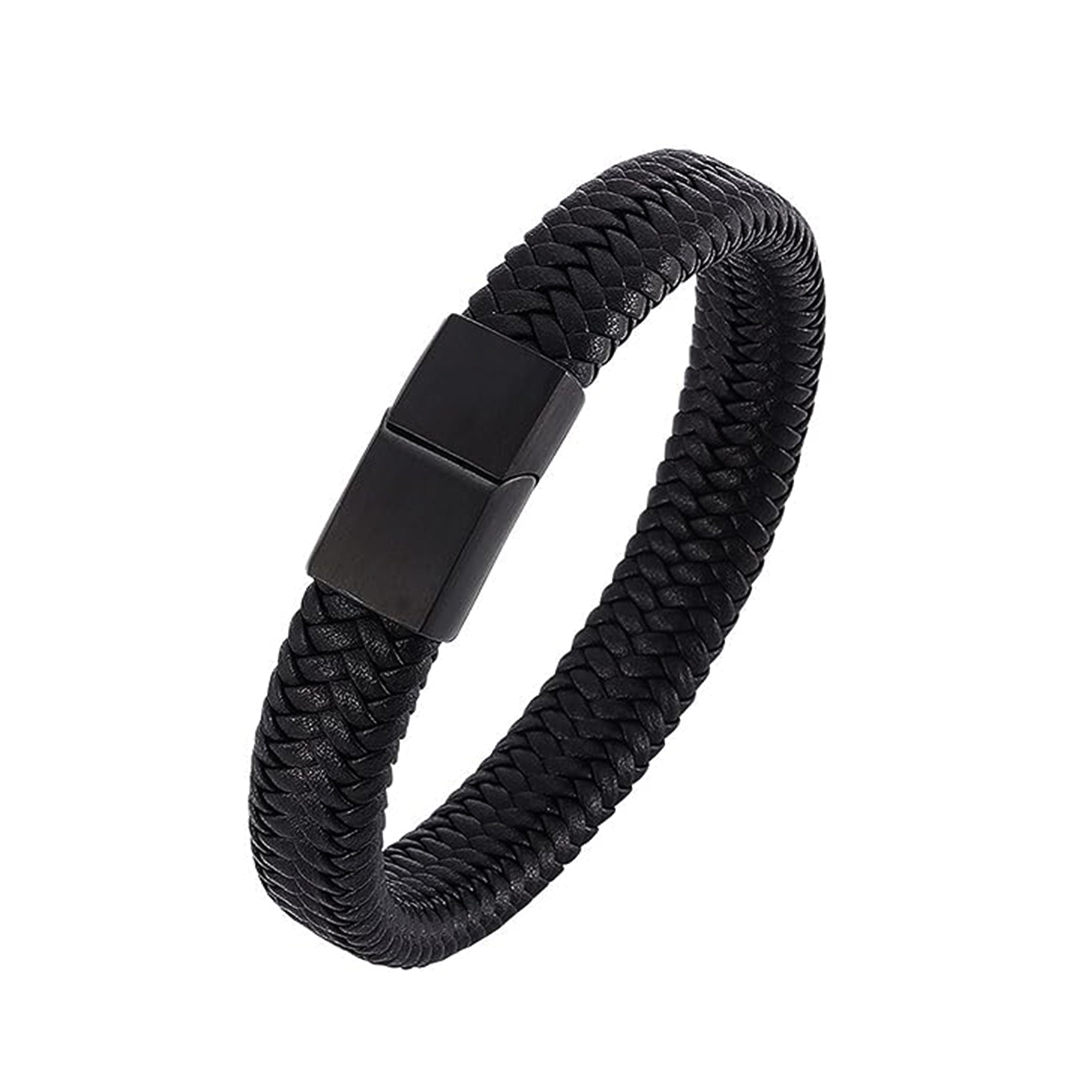 Carlton London | Men Leather Terra Band Bracelet