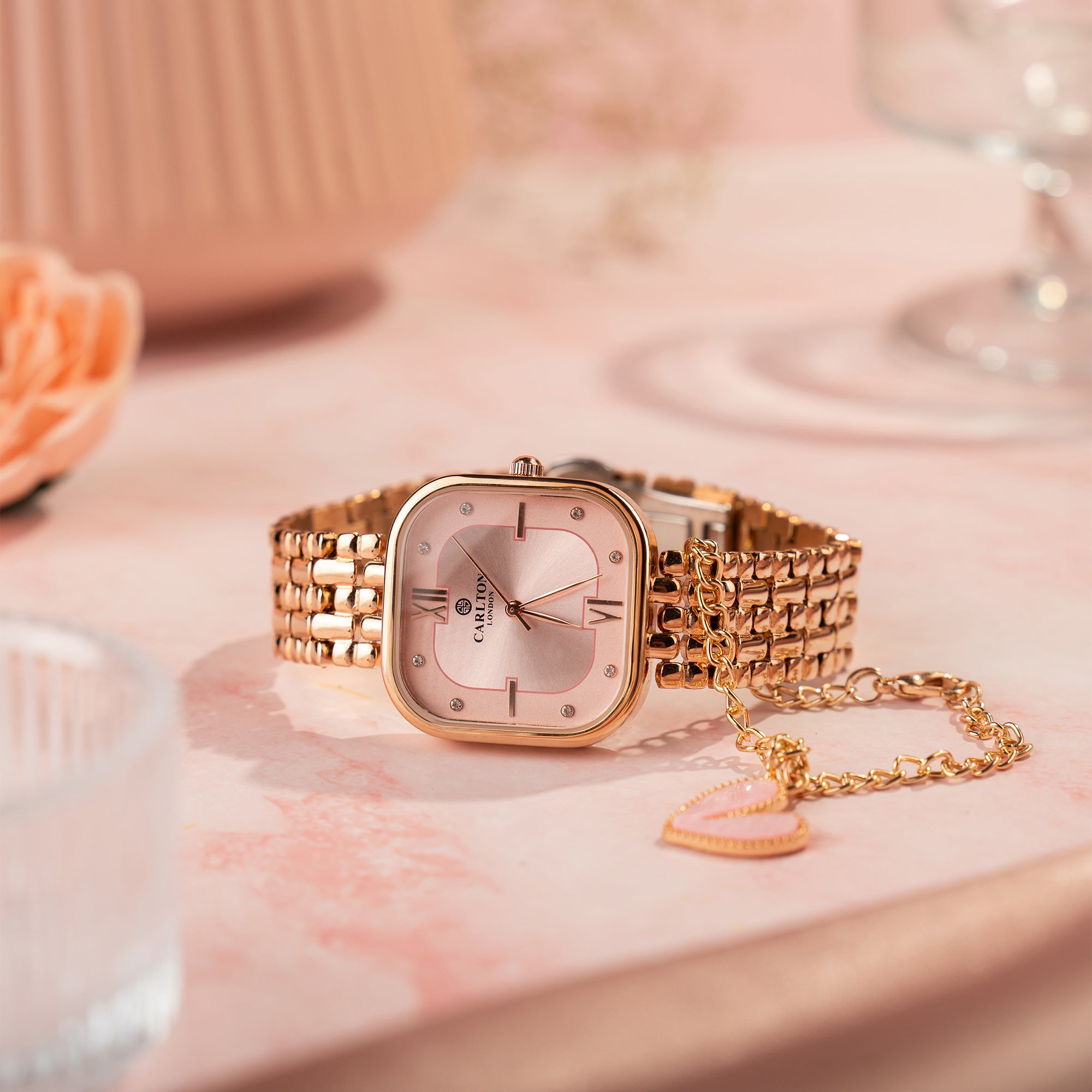 Chelsea: Women Rose Gold/Pink Stainless Steel Analog Watch