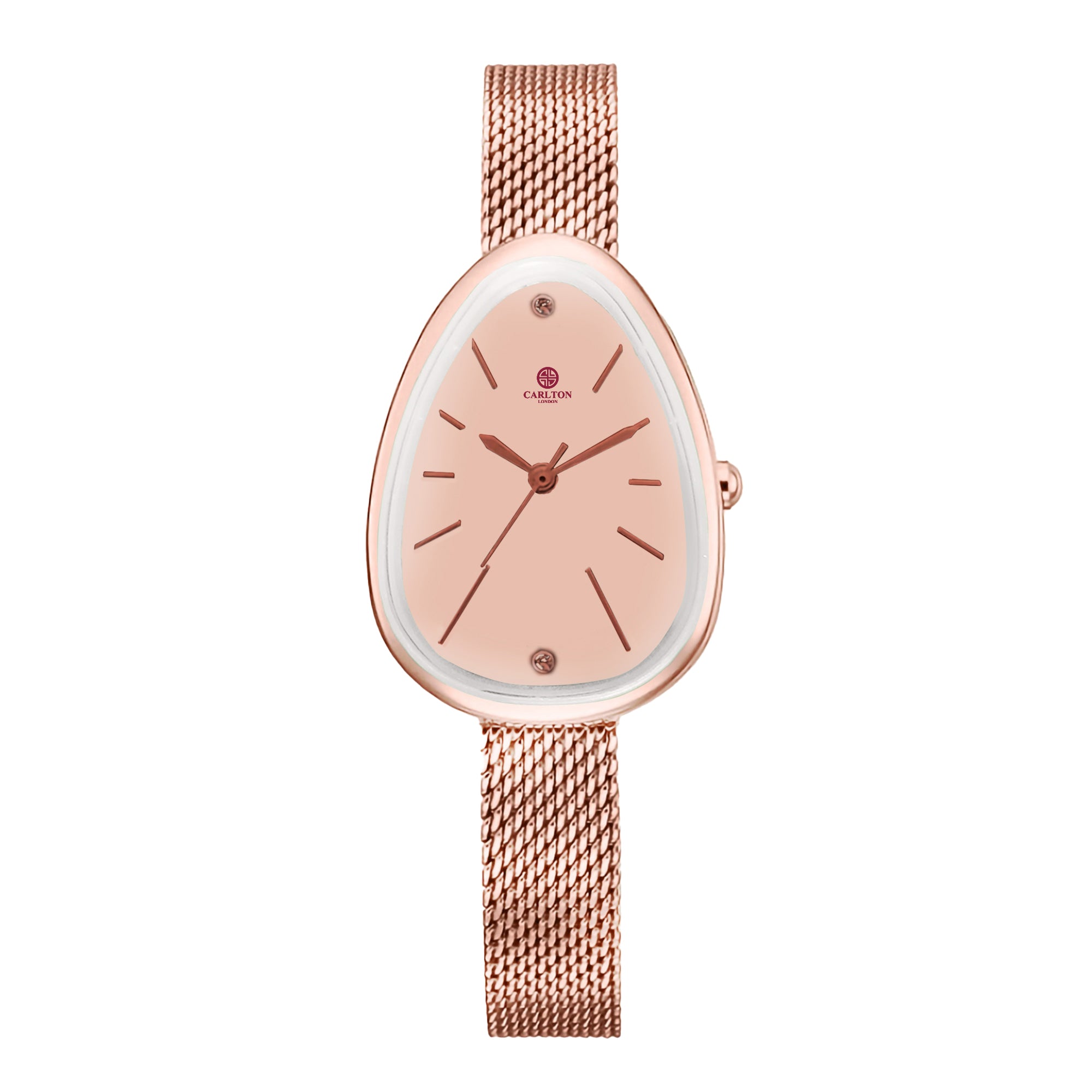 Carlton London Eleanor Women Rose Gold Stainless Steel Watch
