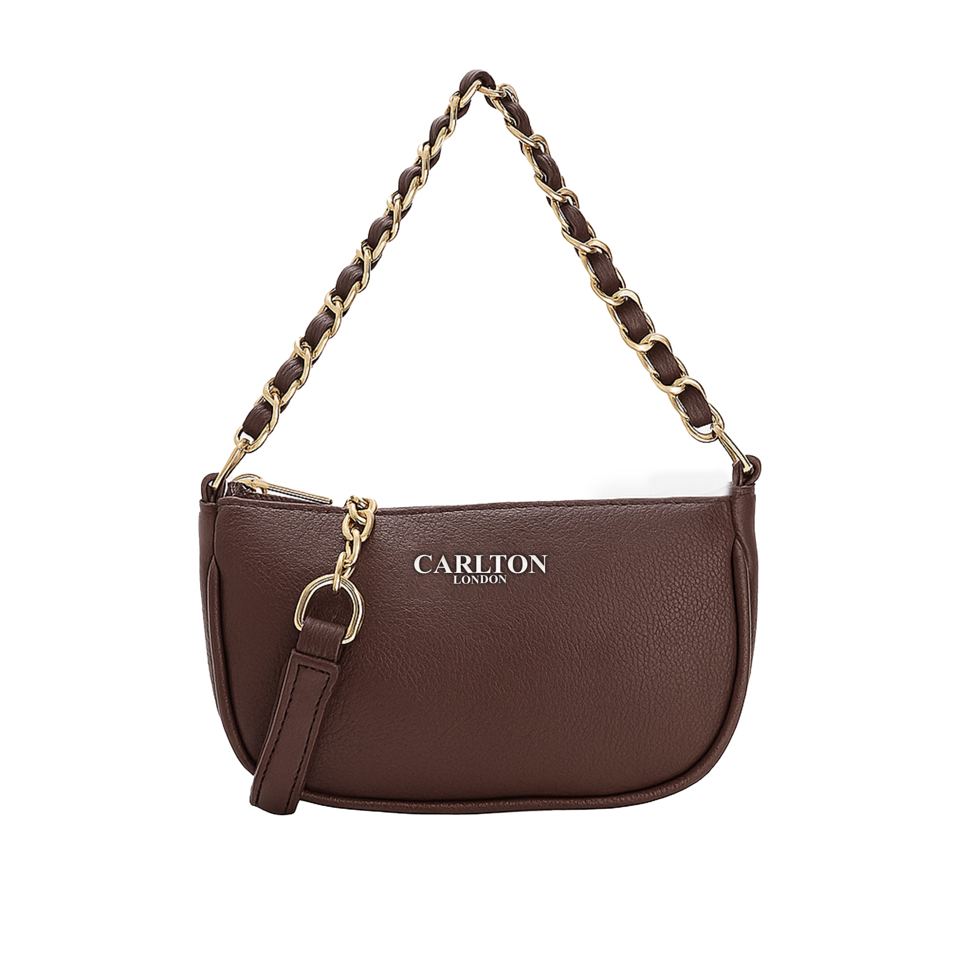 Carlton London Raffaella Handbag with Gold Chain Strap