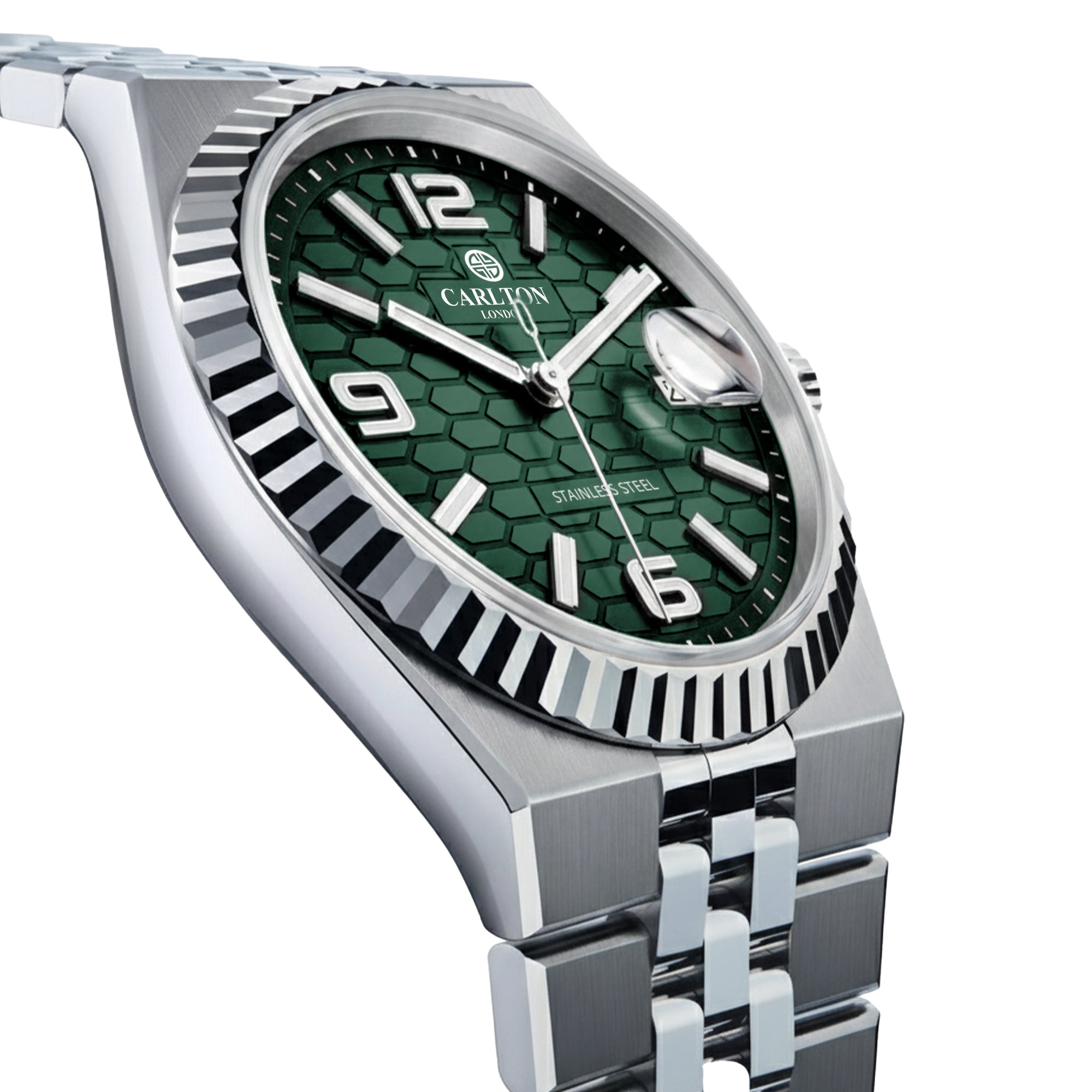 Carlton London Men Rover Green/Silver Analog Watch CL-ROVER-GRN