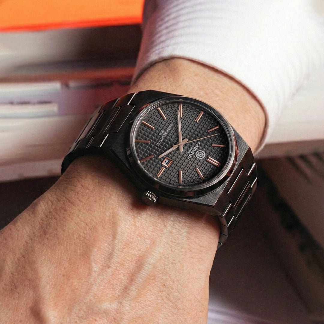 Alfred: Men Black / Dark Grey Analog Watch - CLMWT-01