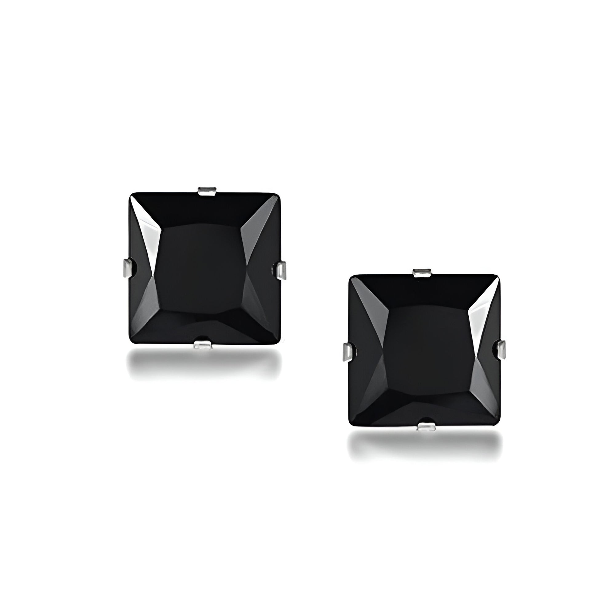 Carlton London Black Crystal Men's Studs