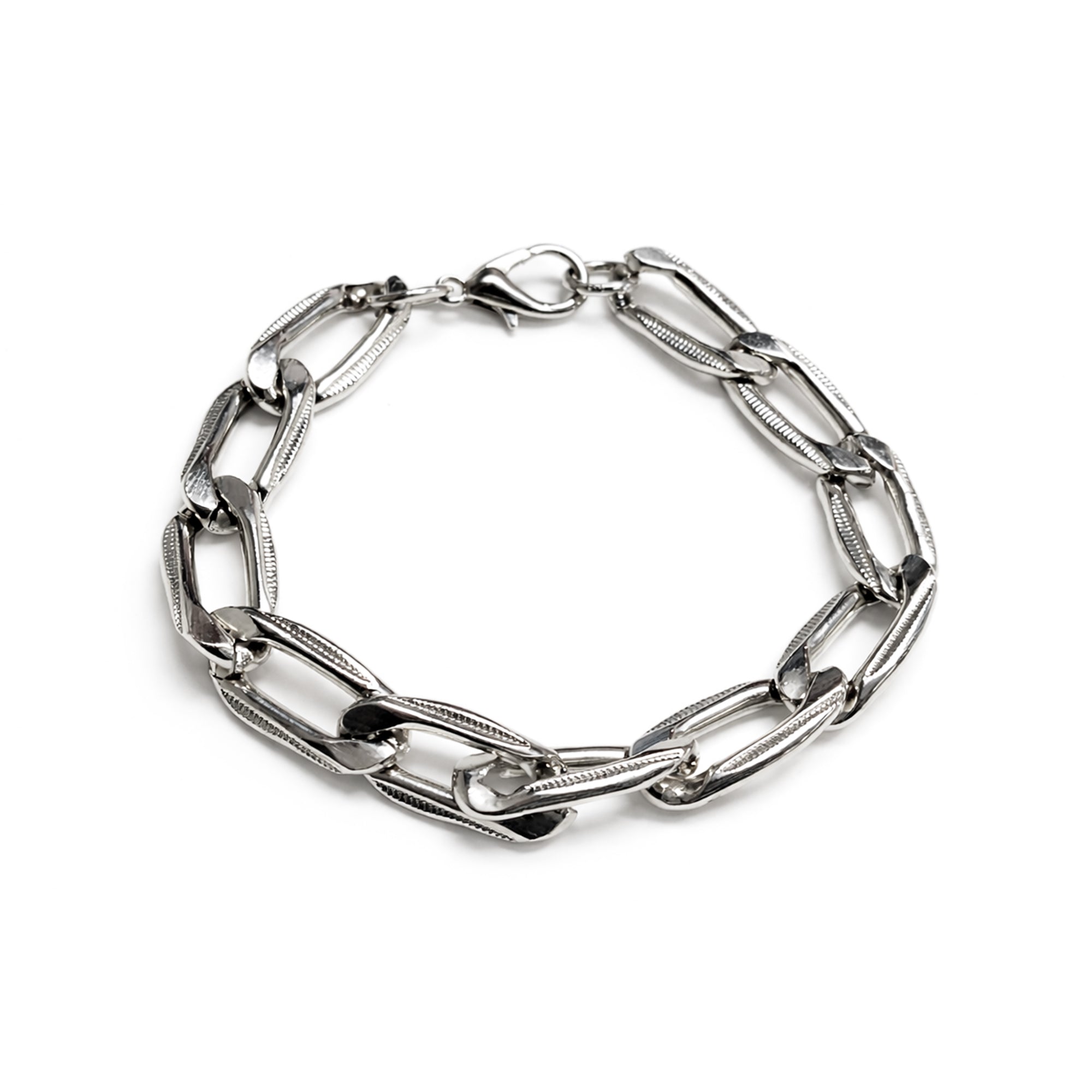 Carlton London Men's Silver Wraparound Bracelet CLJW-41