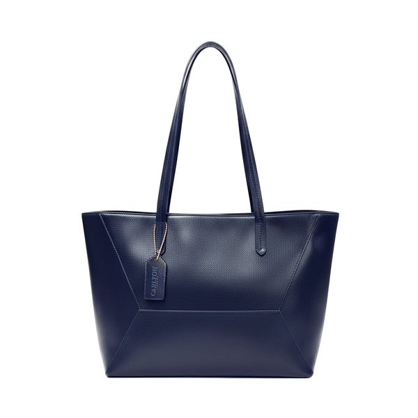 Carlton London Isabella Blue Textured Tote Bag - CLHB-06