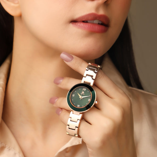 Carlton London Women Juliette Green Analog Watch - CLW-JT-RGN