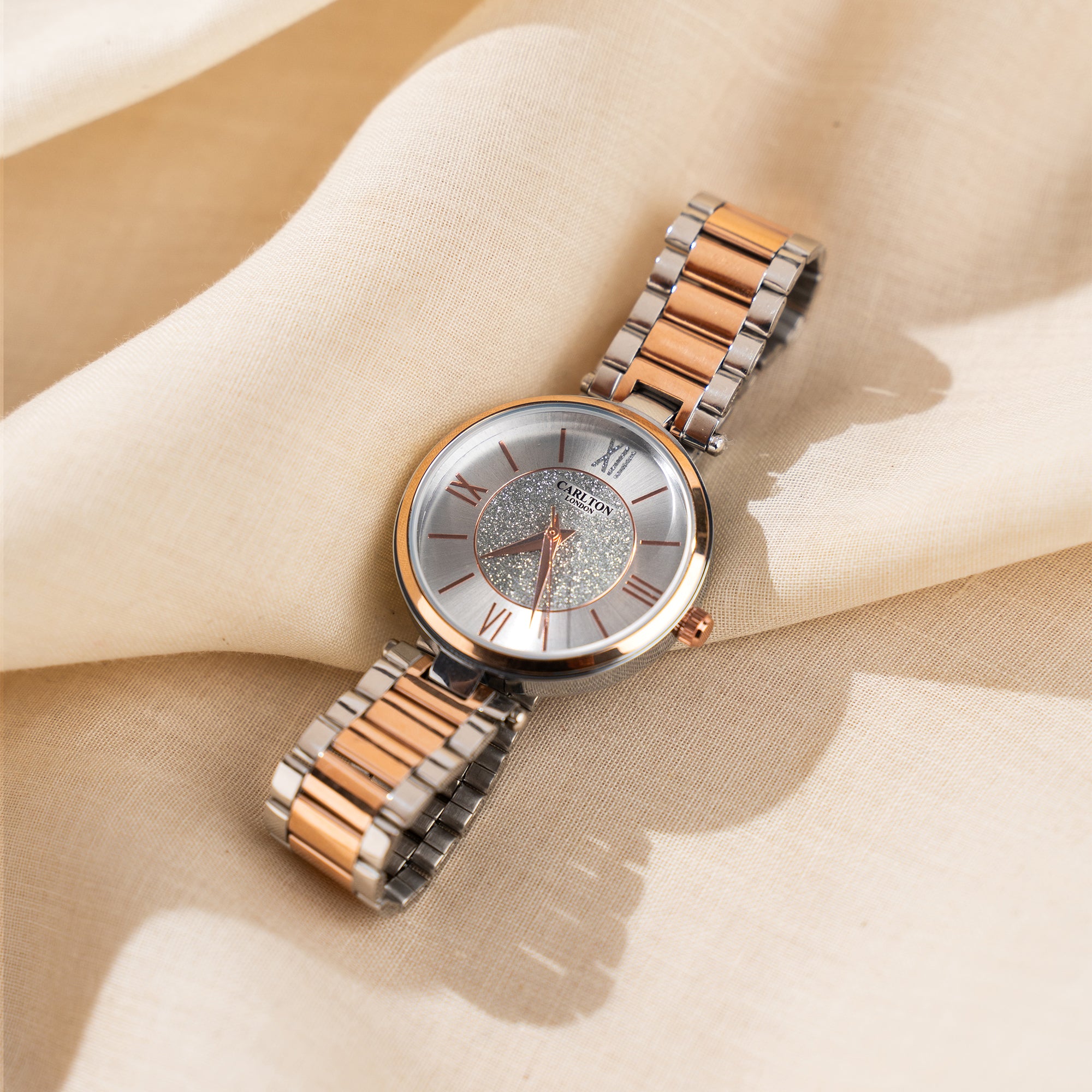 Sabrina: Women's Gold/Silver Analog Watch - CLTTSRGS