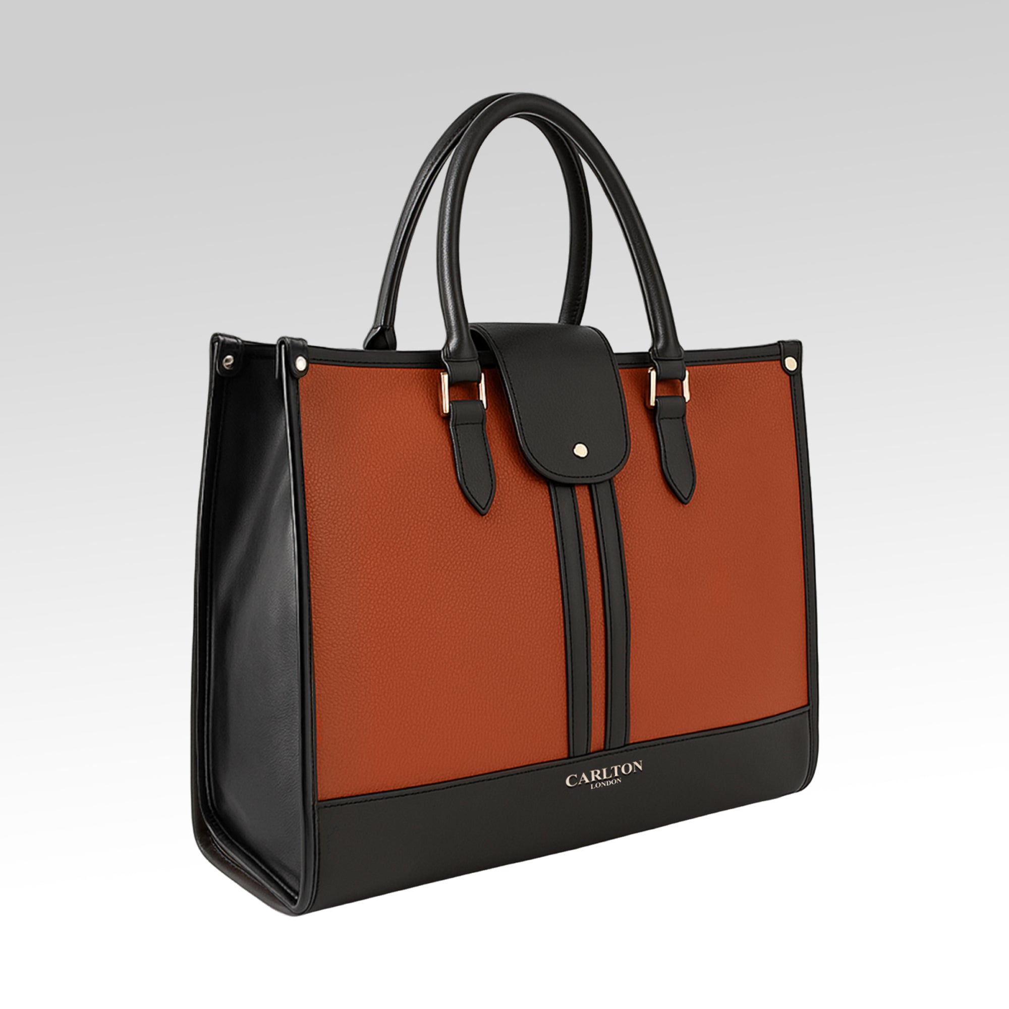 Carlton London ELLIE BLACK Textured TOTE BAG