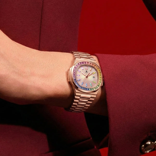 Grace: Women's Rainbow Multicolor Analog Watch CLDPP-004