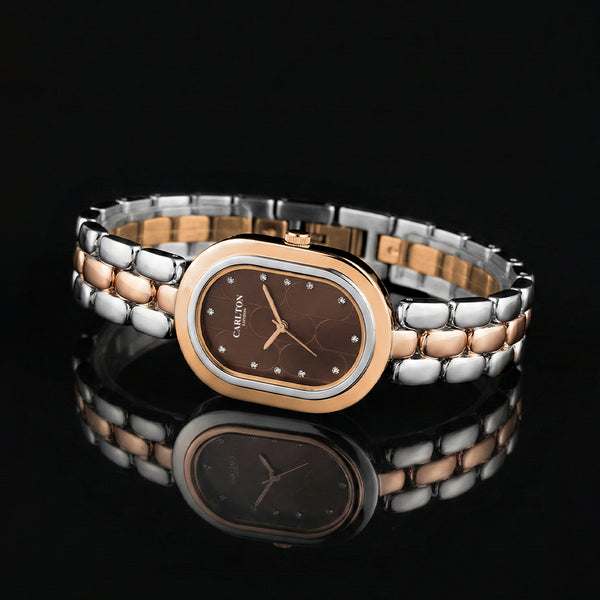 Carlton London Women Cecil Brown Analog Watch CL-CEC-BRW