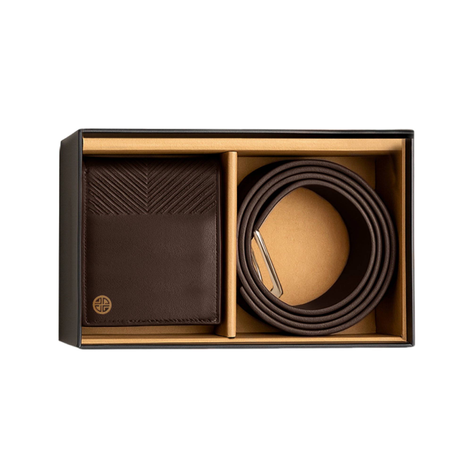 Carlton London Men Belt & Wallet Combo -Brown