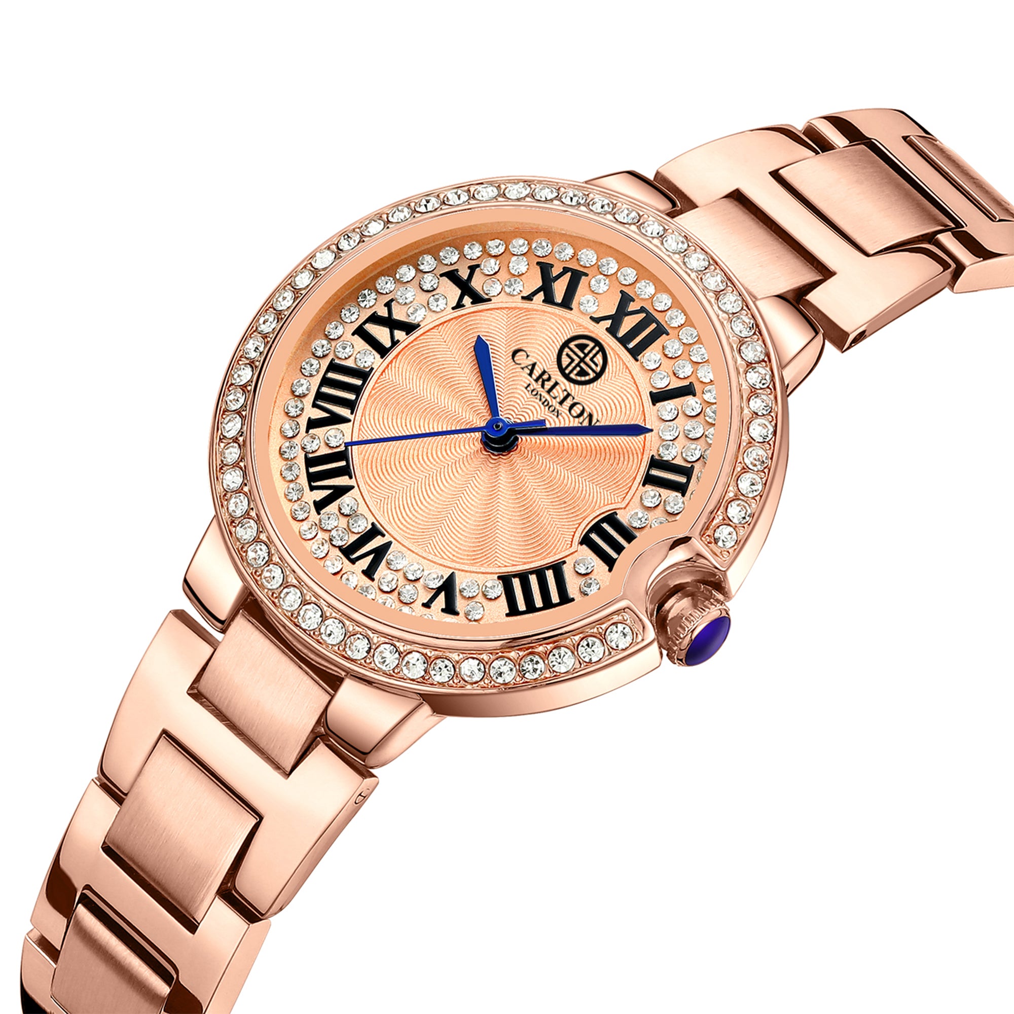 Charlotte : Rose Gold Stainless Steel Women Analog Watch