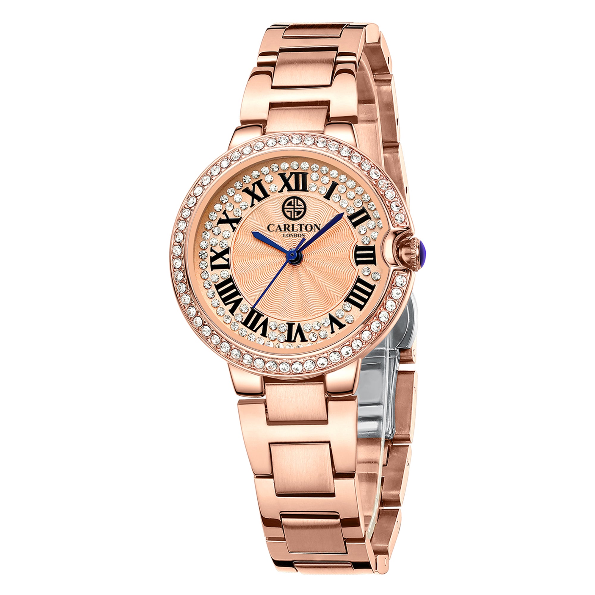 Charlotte : Rose Gold Stainless Steel Women Analog Watch