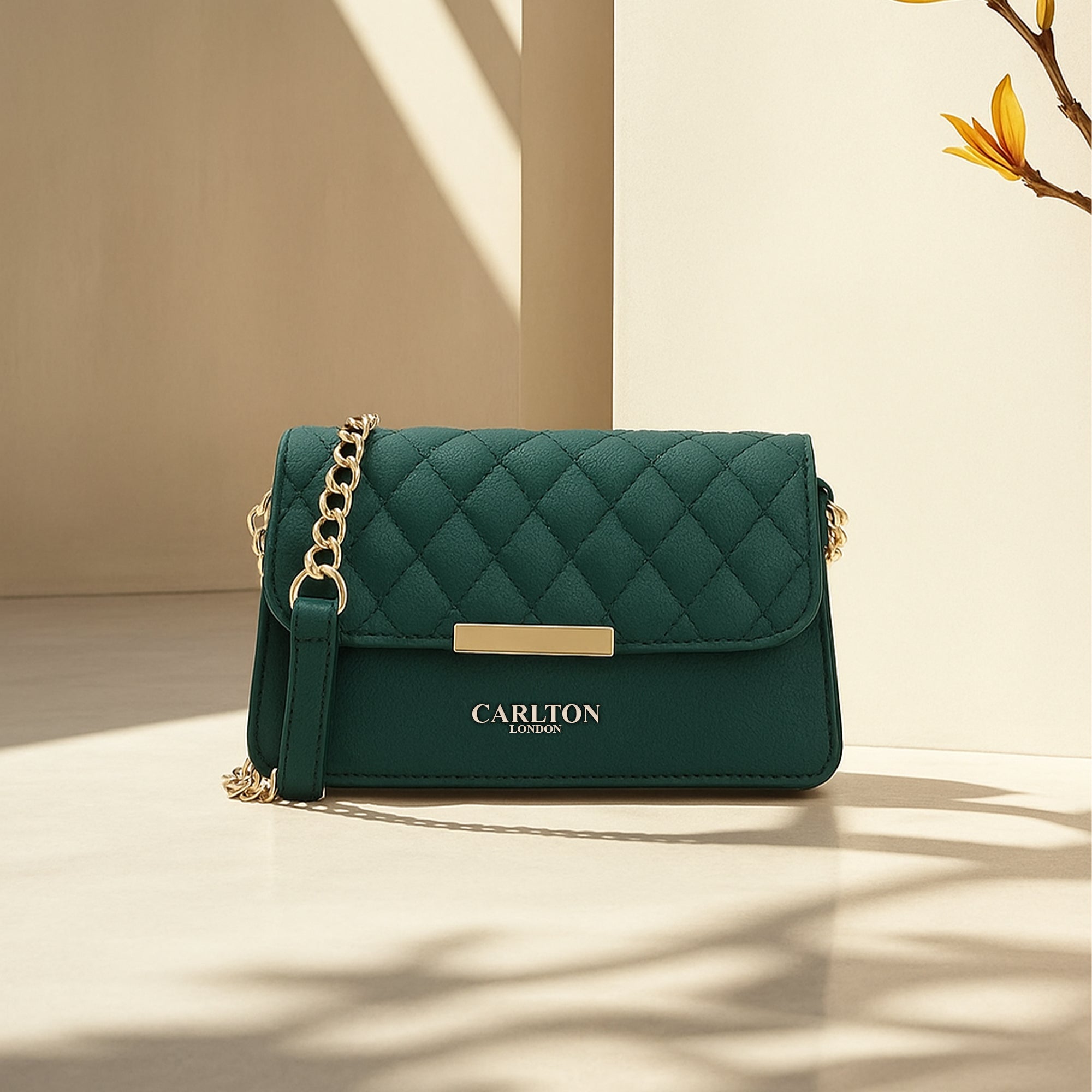 Carlton London Quilted Sling Bag