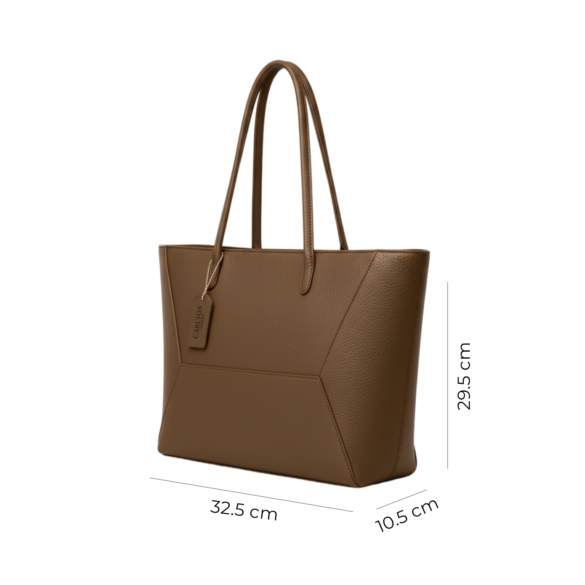 Carlton London Isabella Brown Textured Tote Bag - CLHB-07