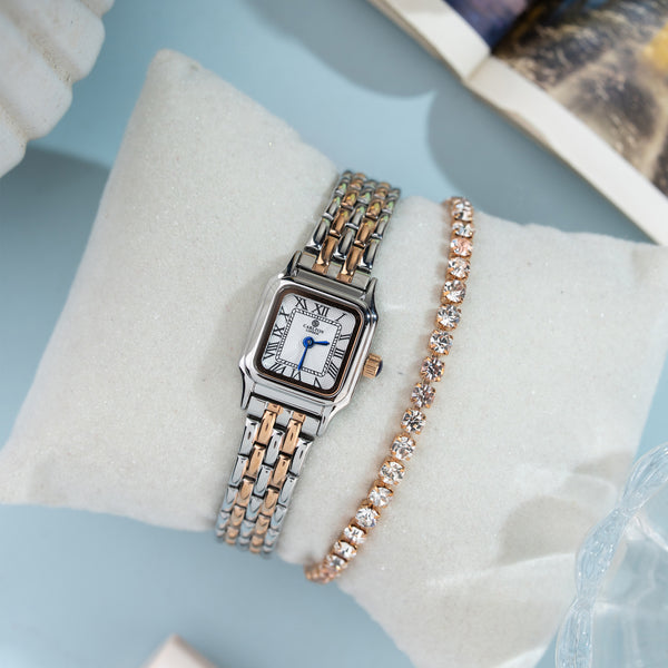 Chloe Mini White Women Analog Watch + Bracelet