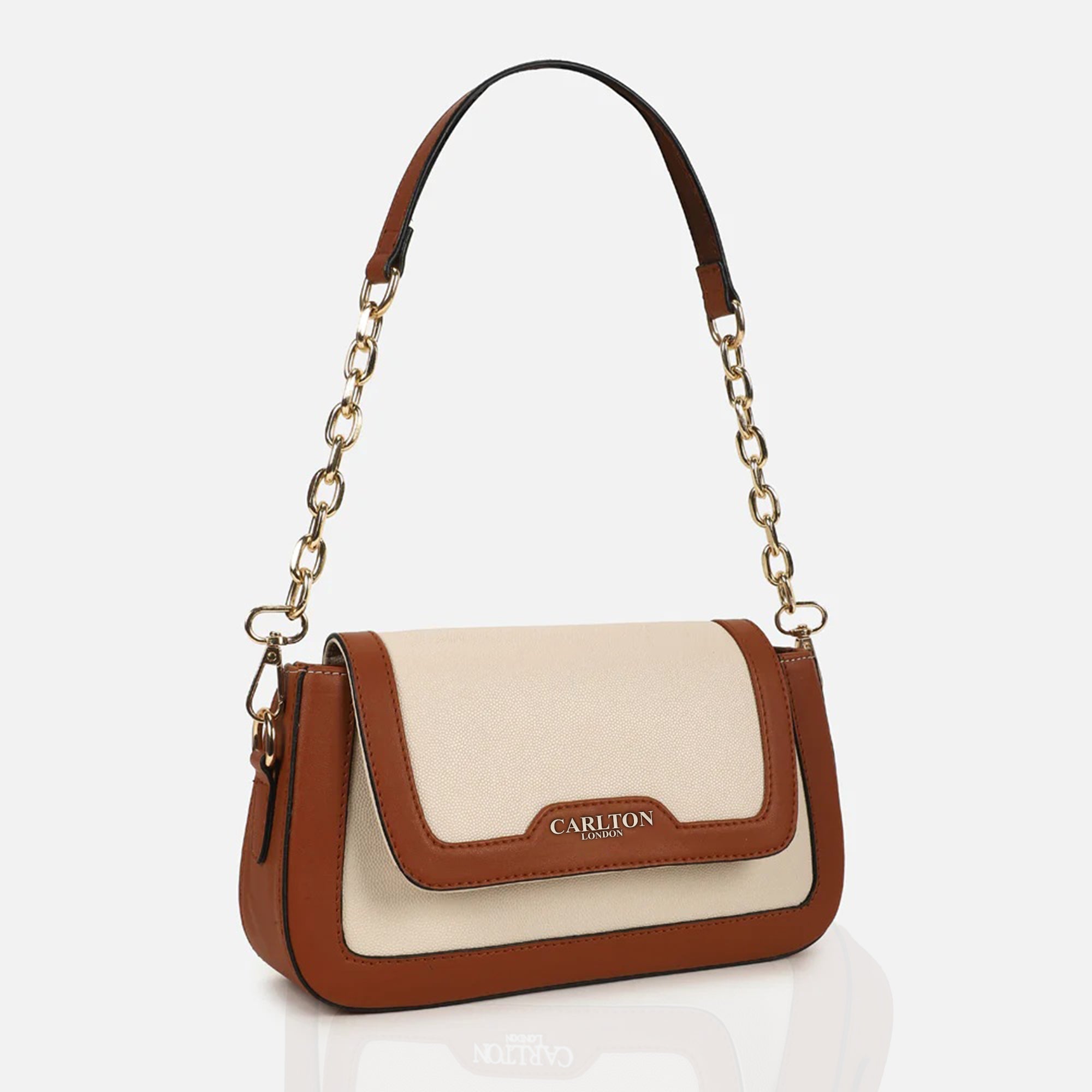 Carlton London Dual-Tone Handbag