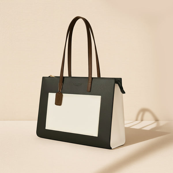Carlton London Selene Structured Green Tote Bag - CLHB-11