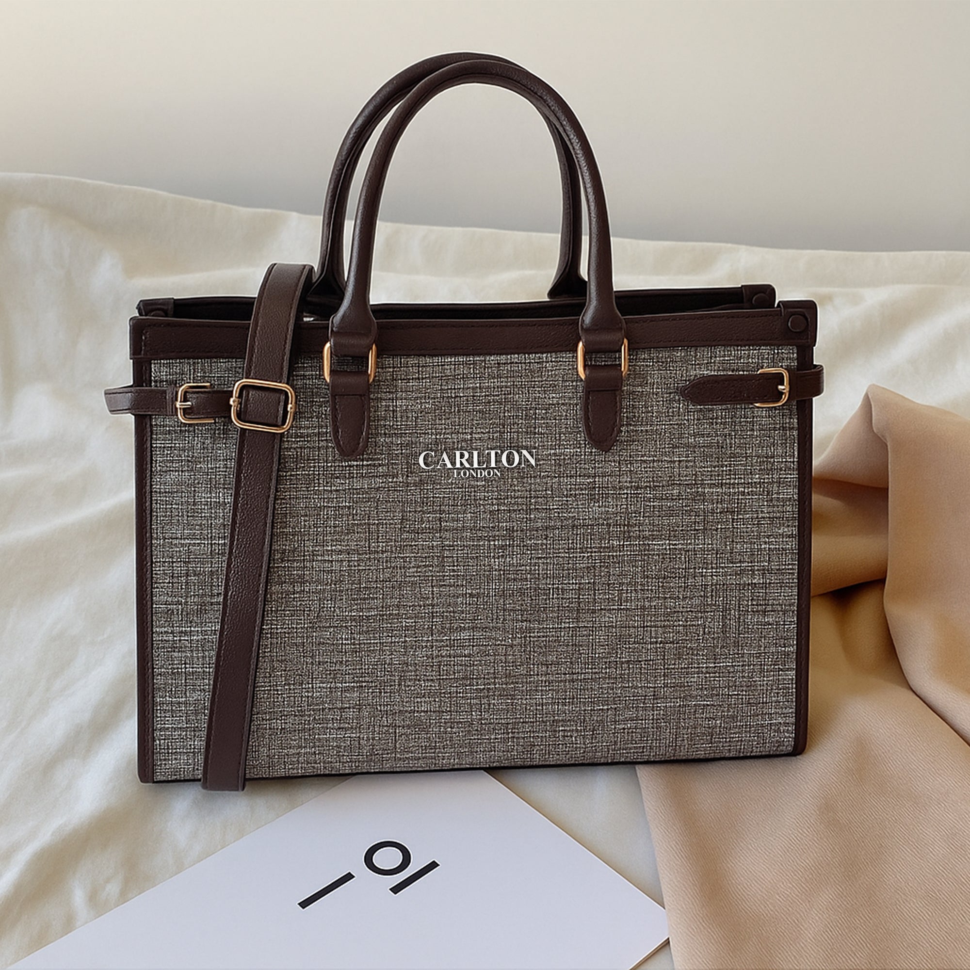 Carlton London MAEVE Textured Tote Bag