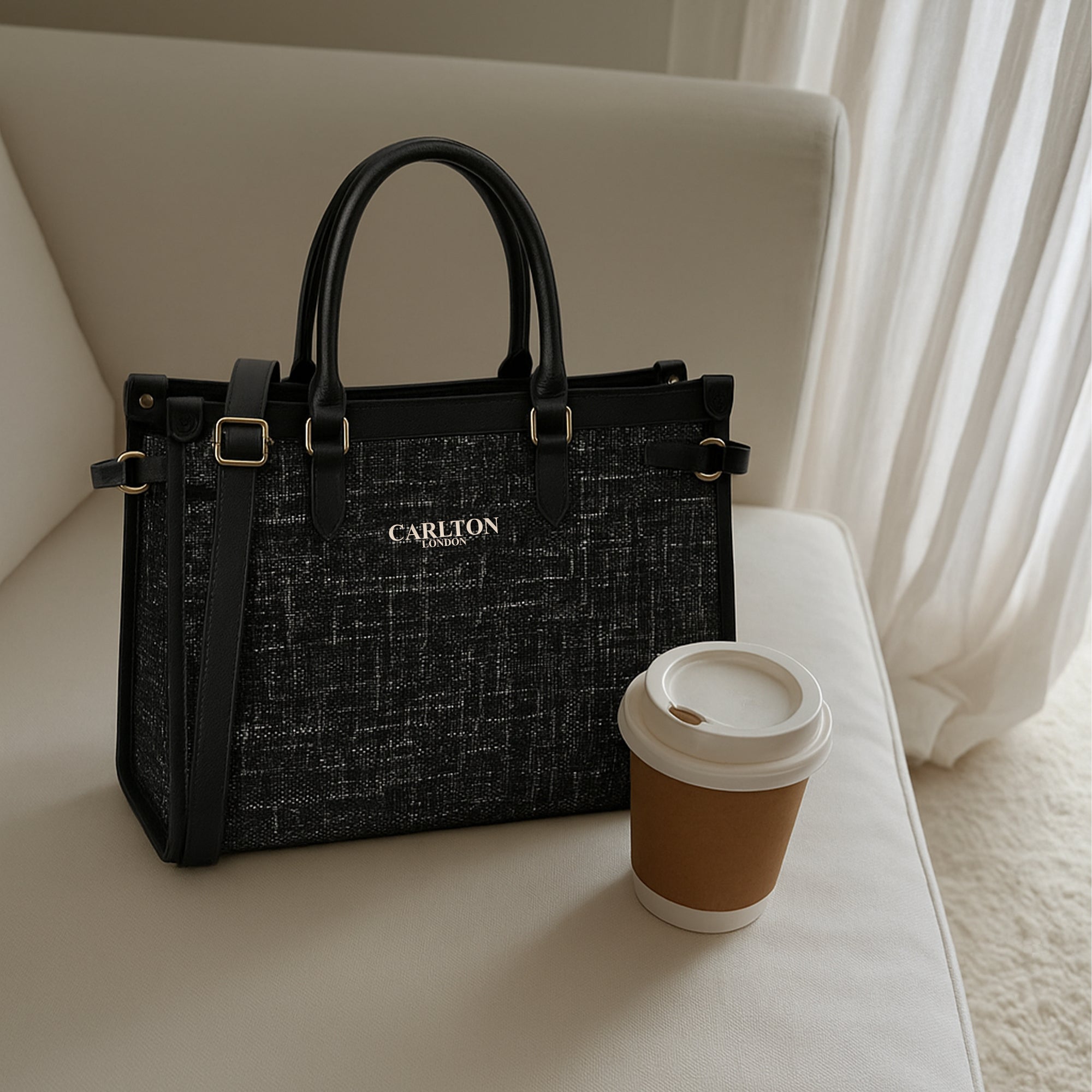 Carlton London MAEVE Textured Tote Bag