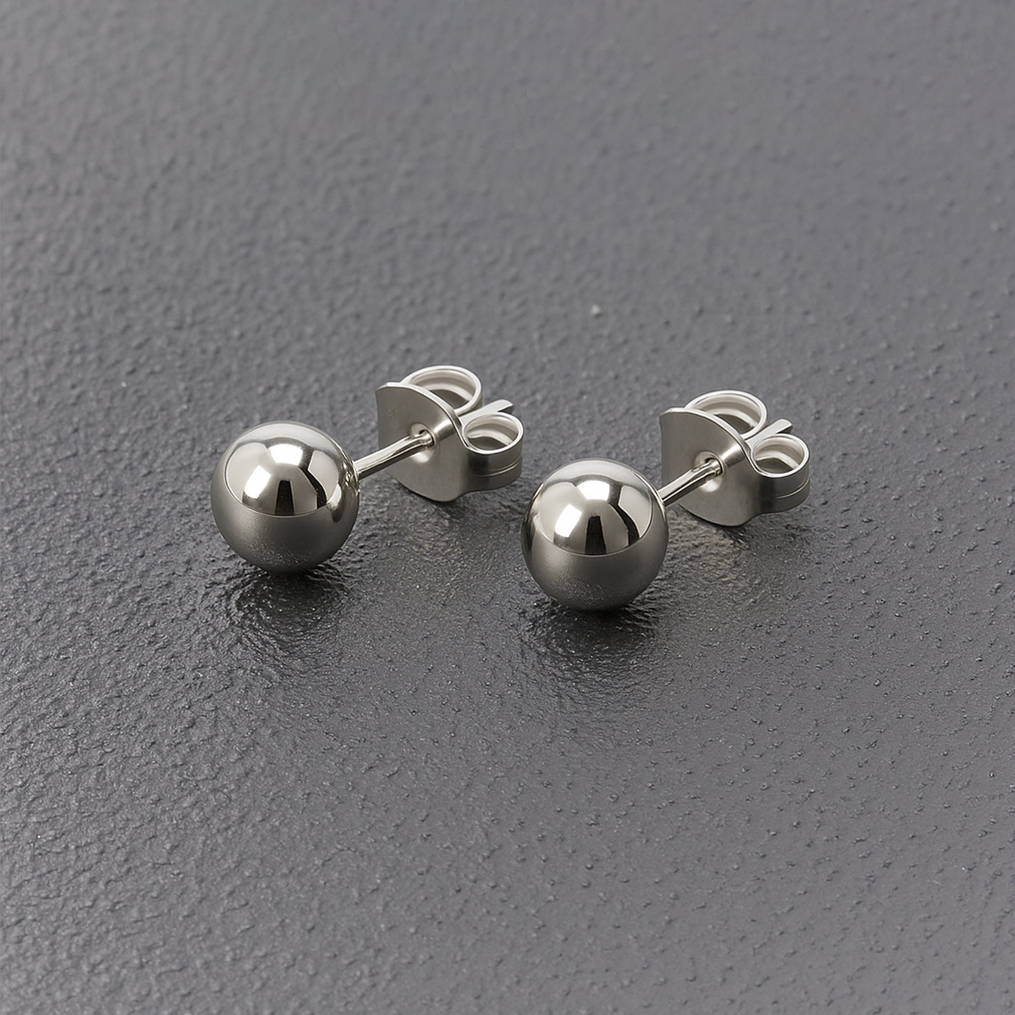 Carlton London Silver Minimal Men's Studs - CLJW-23