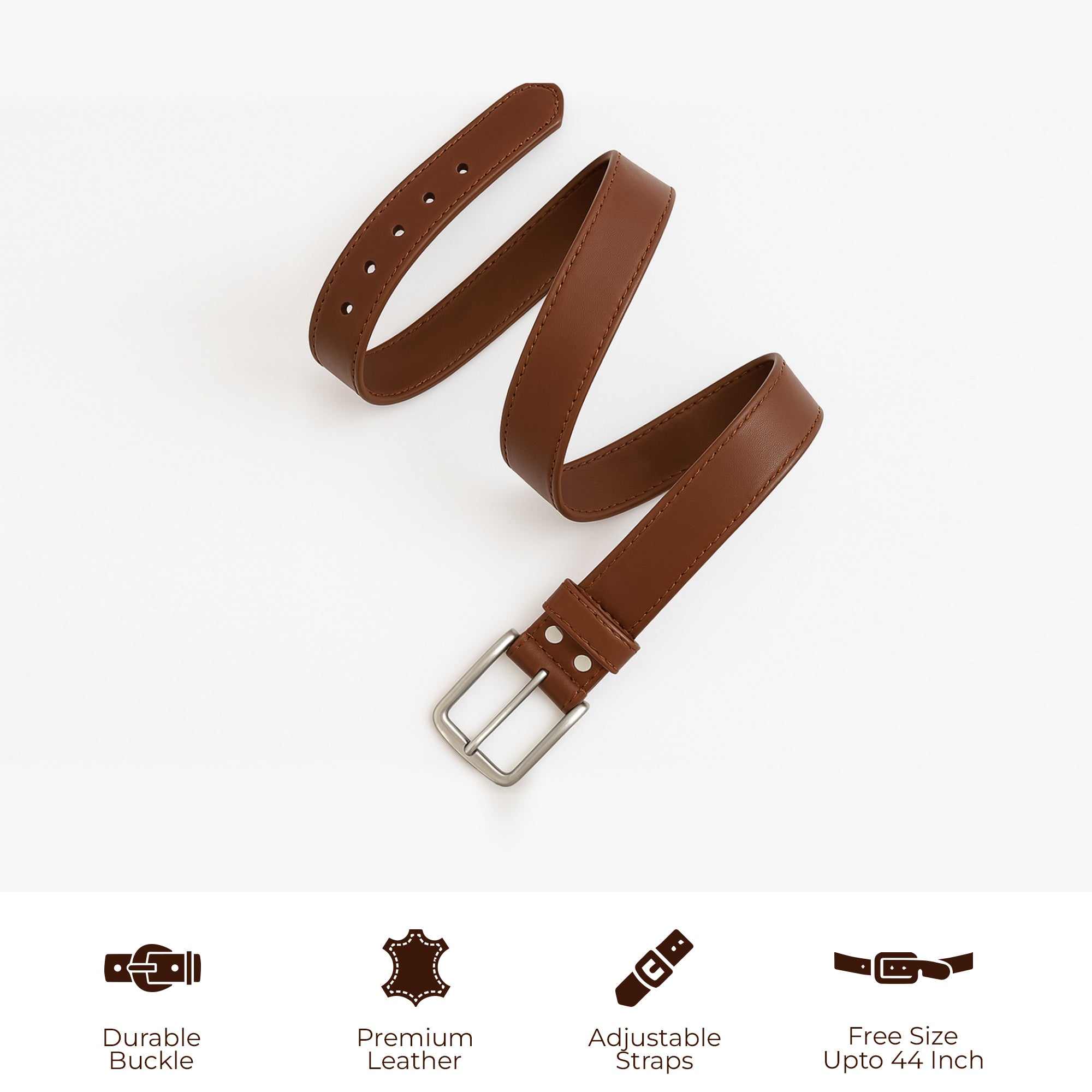 Carlton London Men Belt & Wallet Combo -Brown