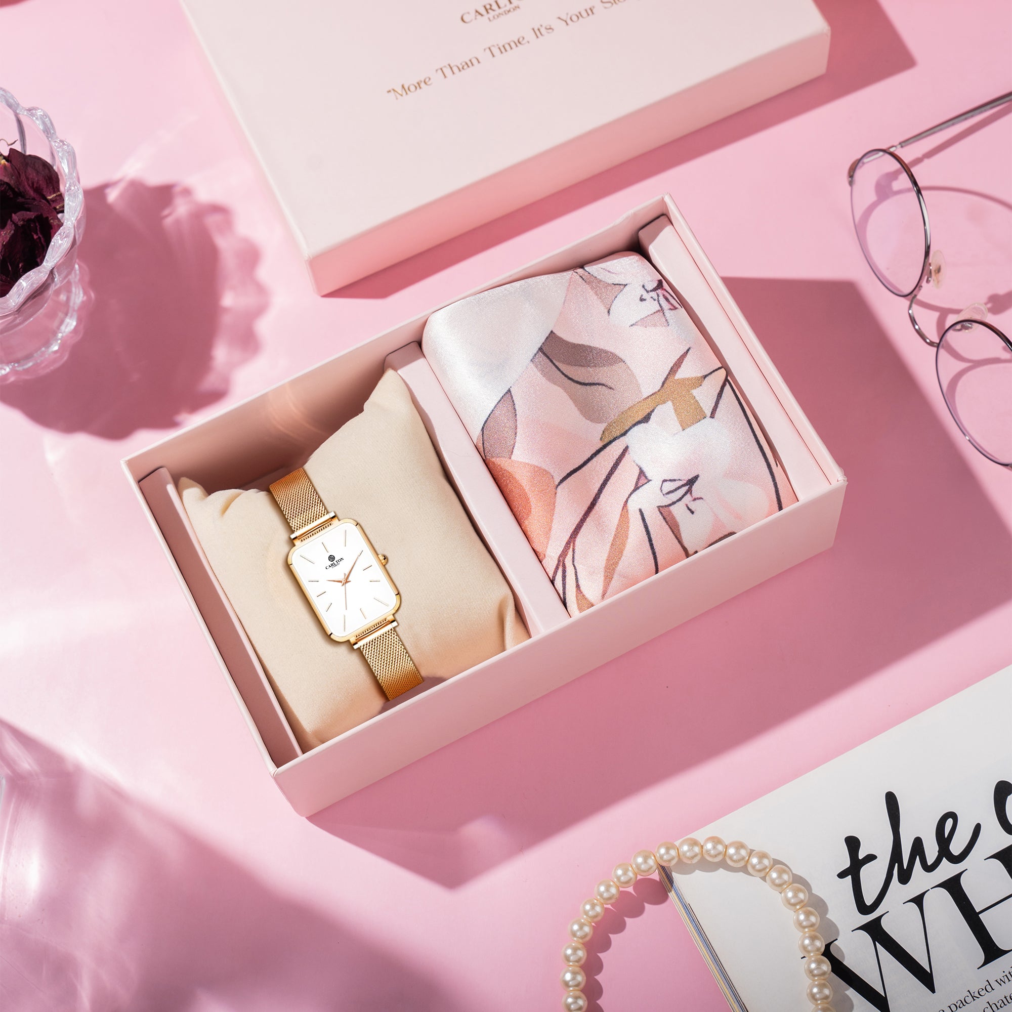 Carlton London Women Gift Set 2| Diana Watch & Scarf -CLPLG103
