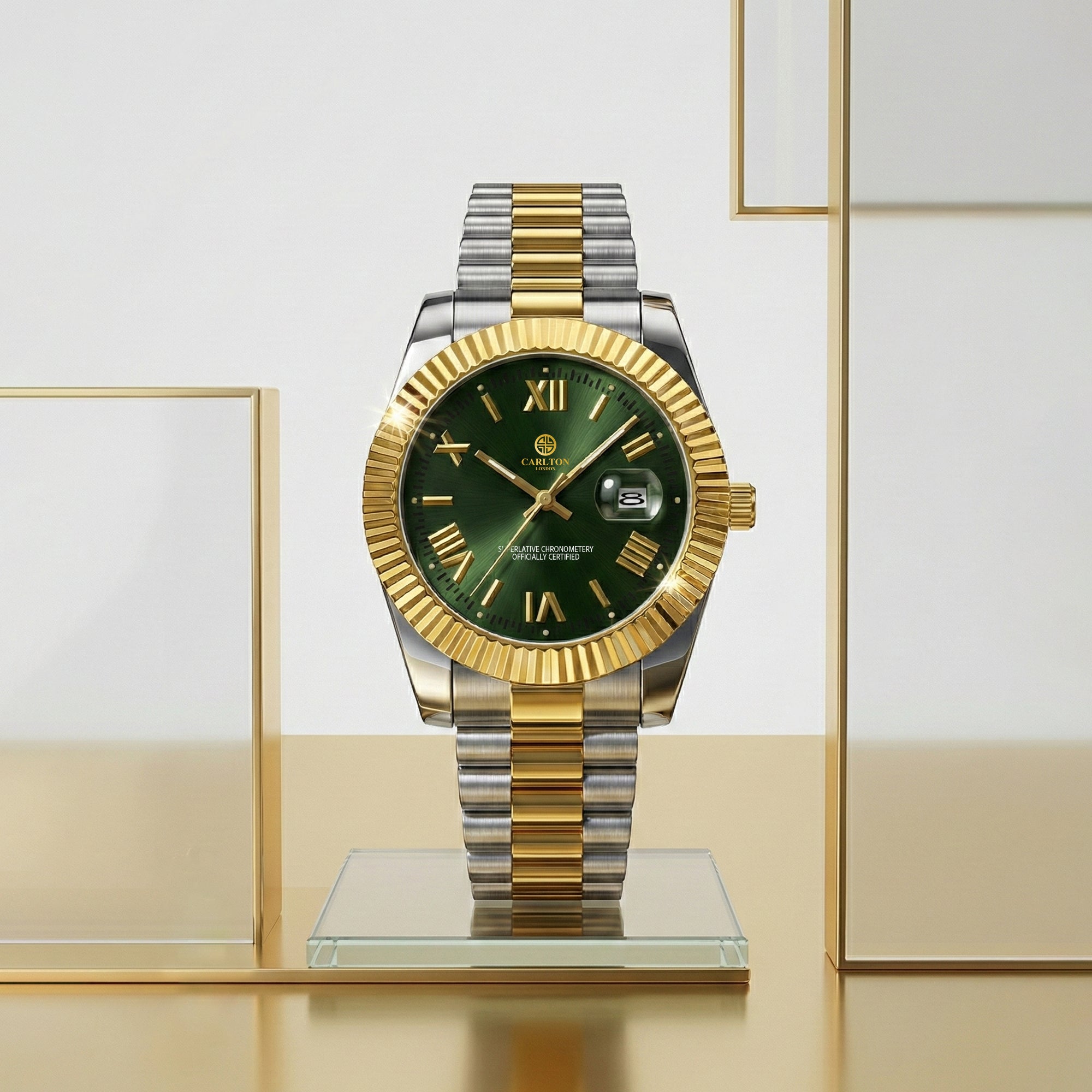 Charles Men Green Stainless Steel Analog Watch - CLRLM-001