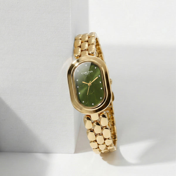 Carlton London Women Cecil Green Analog Watch CL-CEC-OG