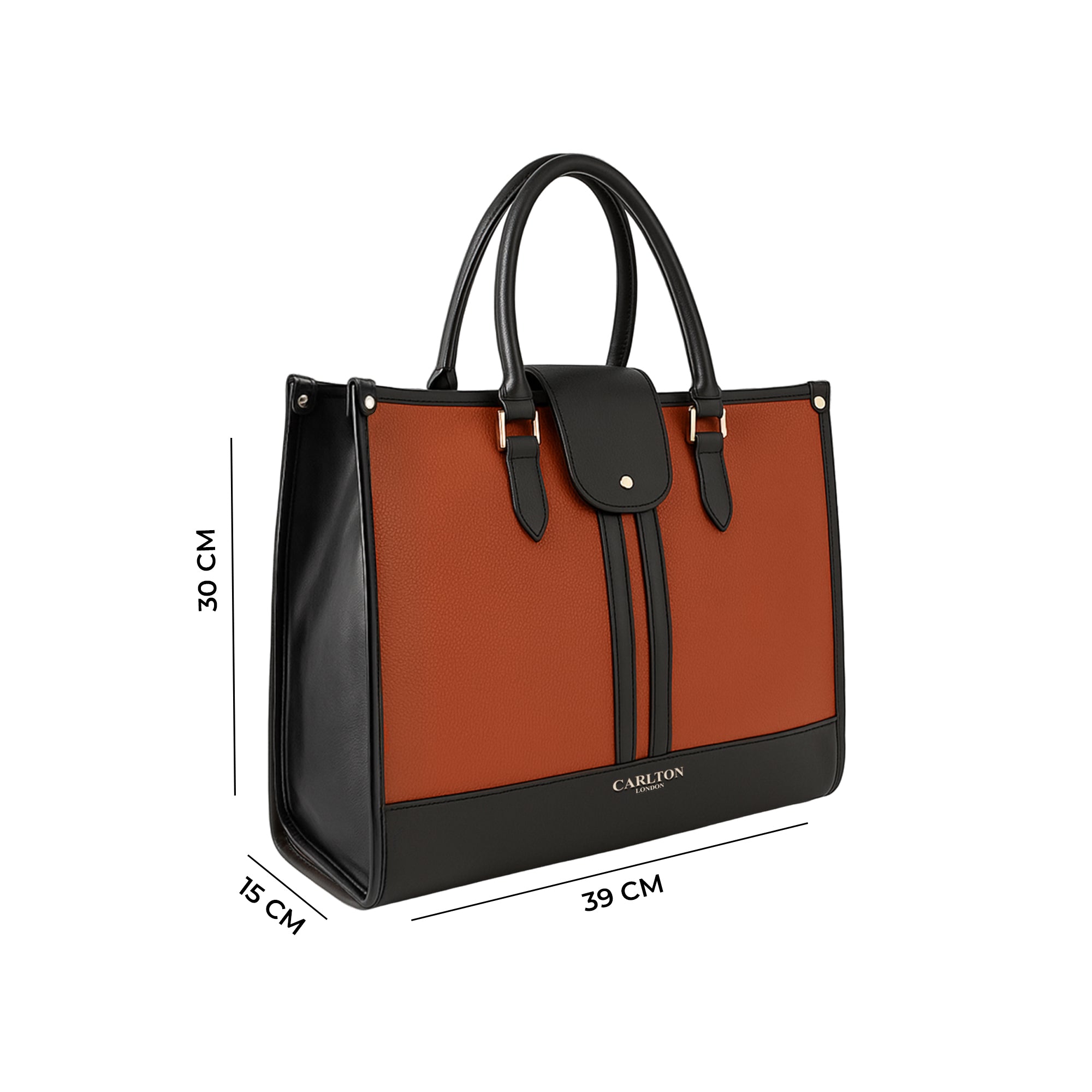 Carlton London ELLIE BLACK Textured TOTE BAG