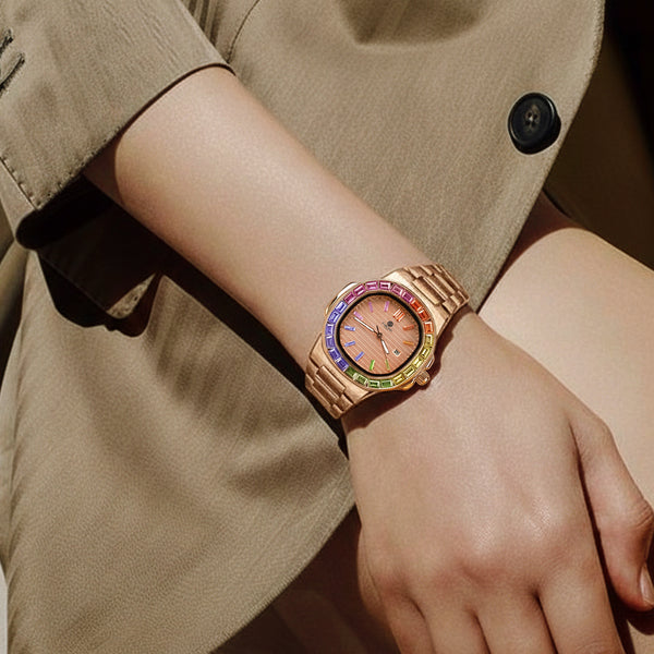 Grace: Women's Rainbow Multicolor Analog Watch CLDPP-004