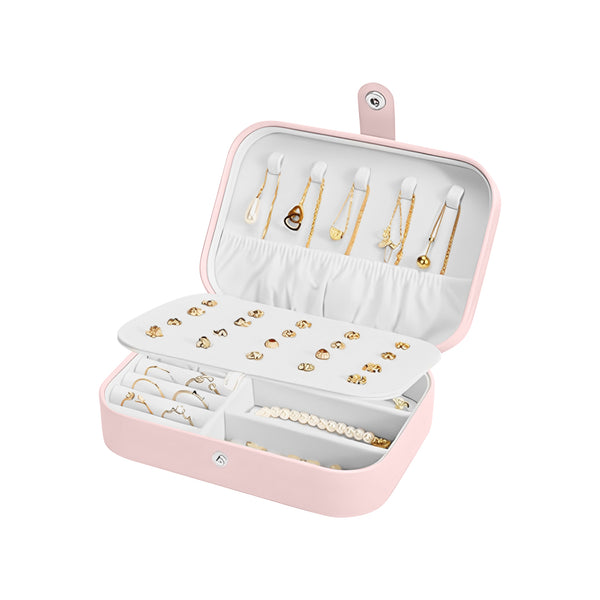 Carlton London PU Peach Jewelry Travel Case