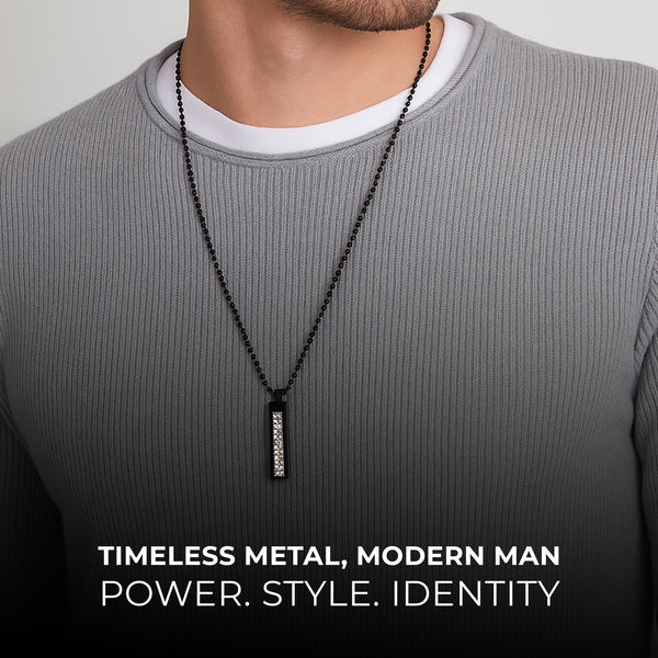 Carlton London Blackstone Men's Pendant