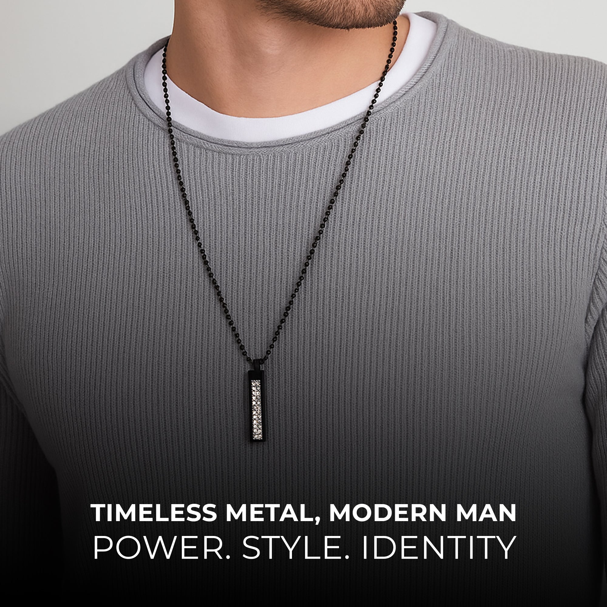 Carlton London Blackstone Men's Pendant - CLJW-30