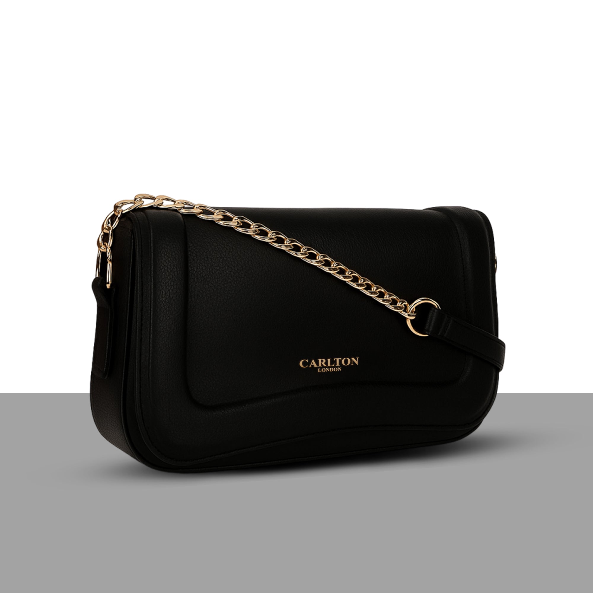 Carlton London Textured Chain Strap Handbag