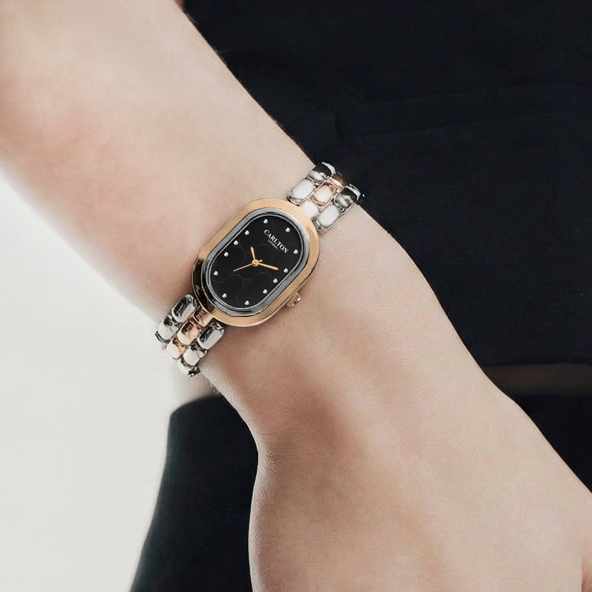 Carlton London Women Cecil Black Analog Watch CL-CEC-BLK