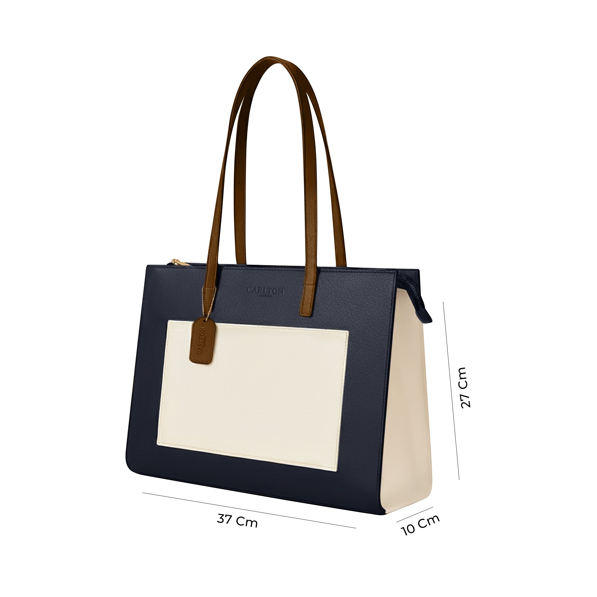Carlton London Selene Structured Blue Tote Bag - CLHB-12