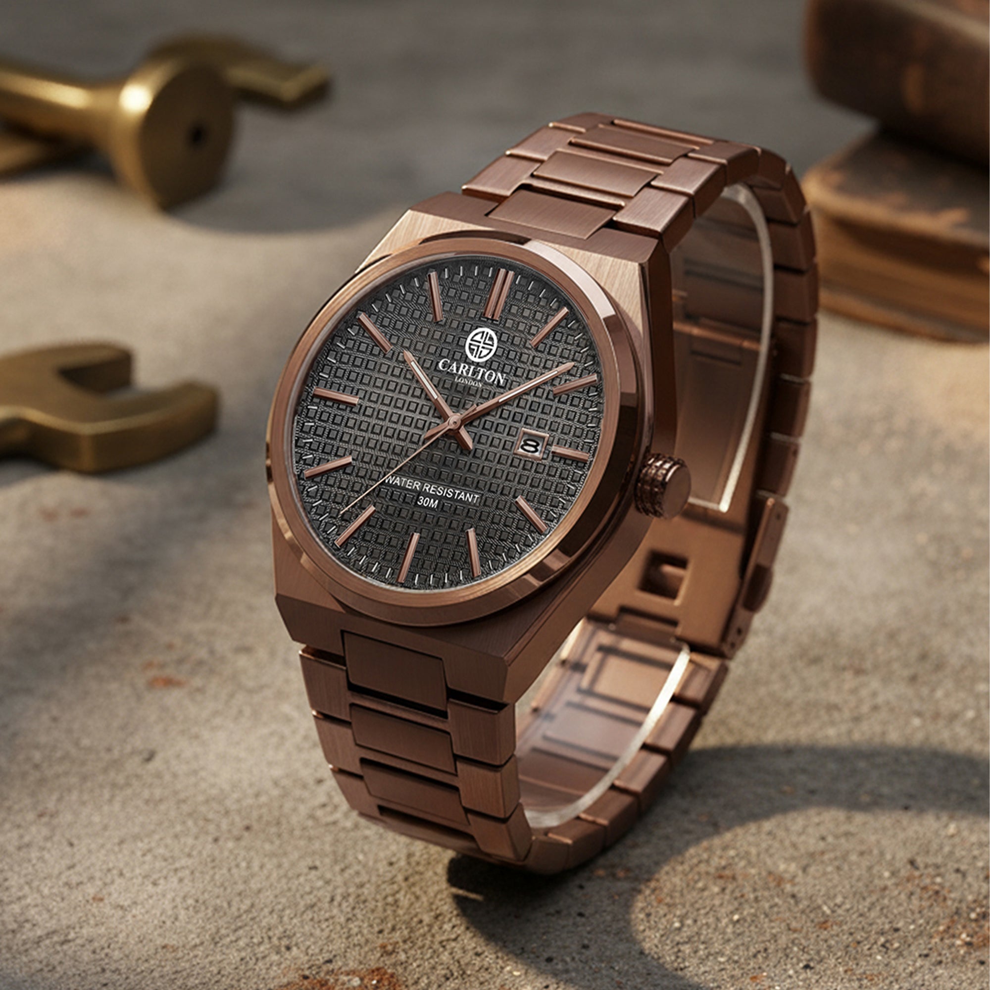 Alfred Men Brown / Copper Brown Analog Watch - CLMWT-03