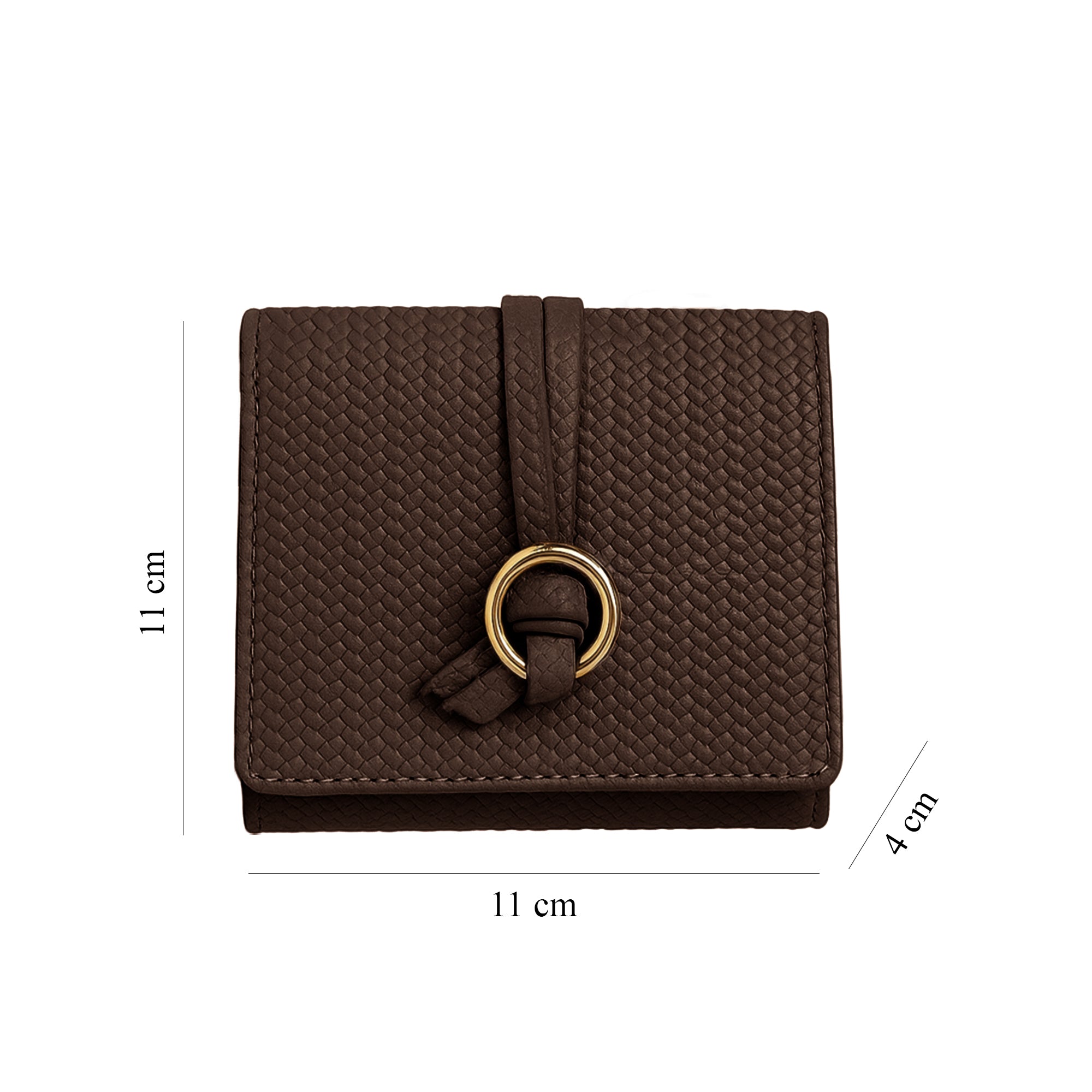 Carlton London Estelle Two Fold Textured Wallet - Brown