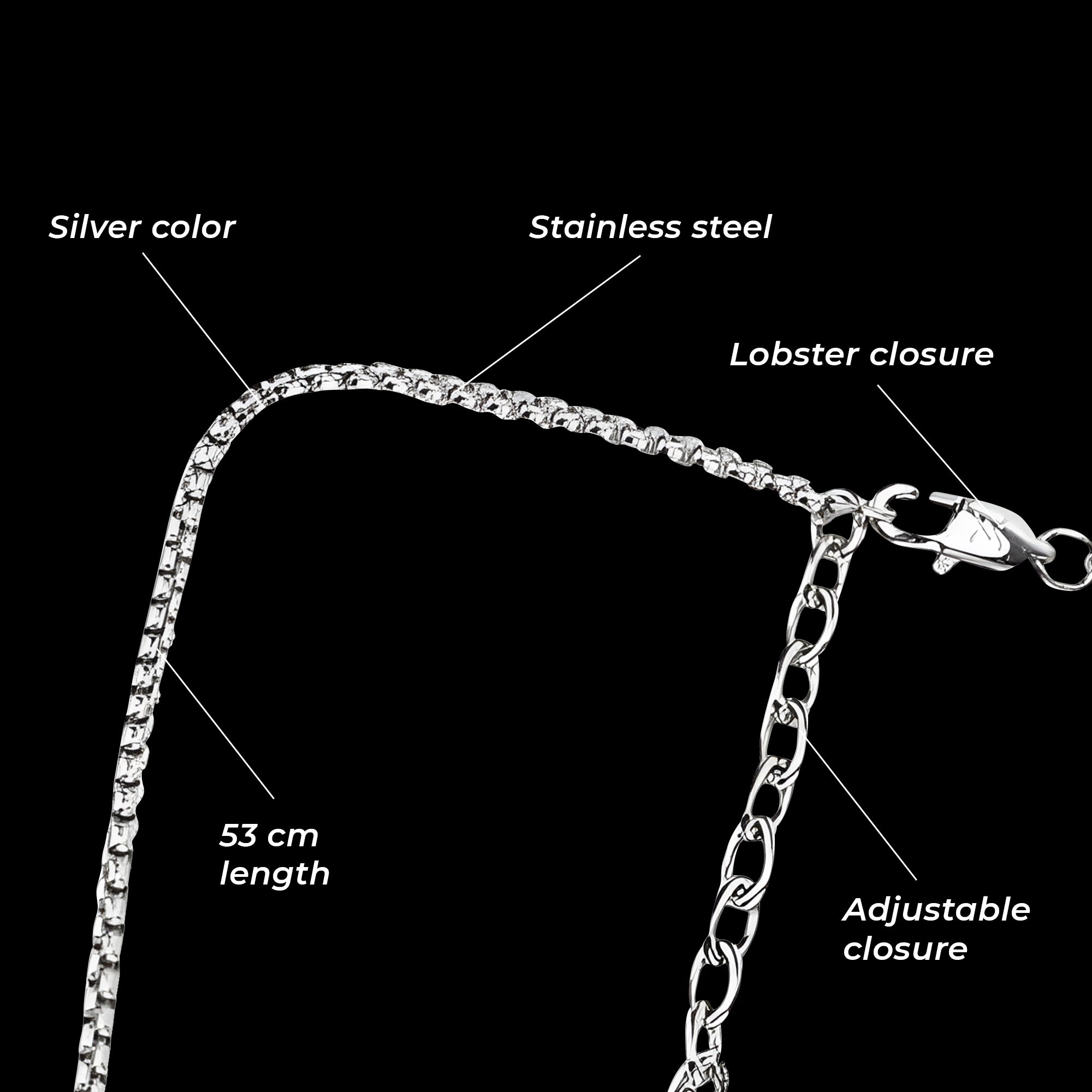 Carlton London Mono Black Men's Pendant